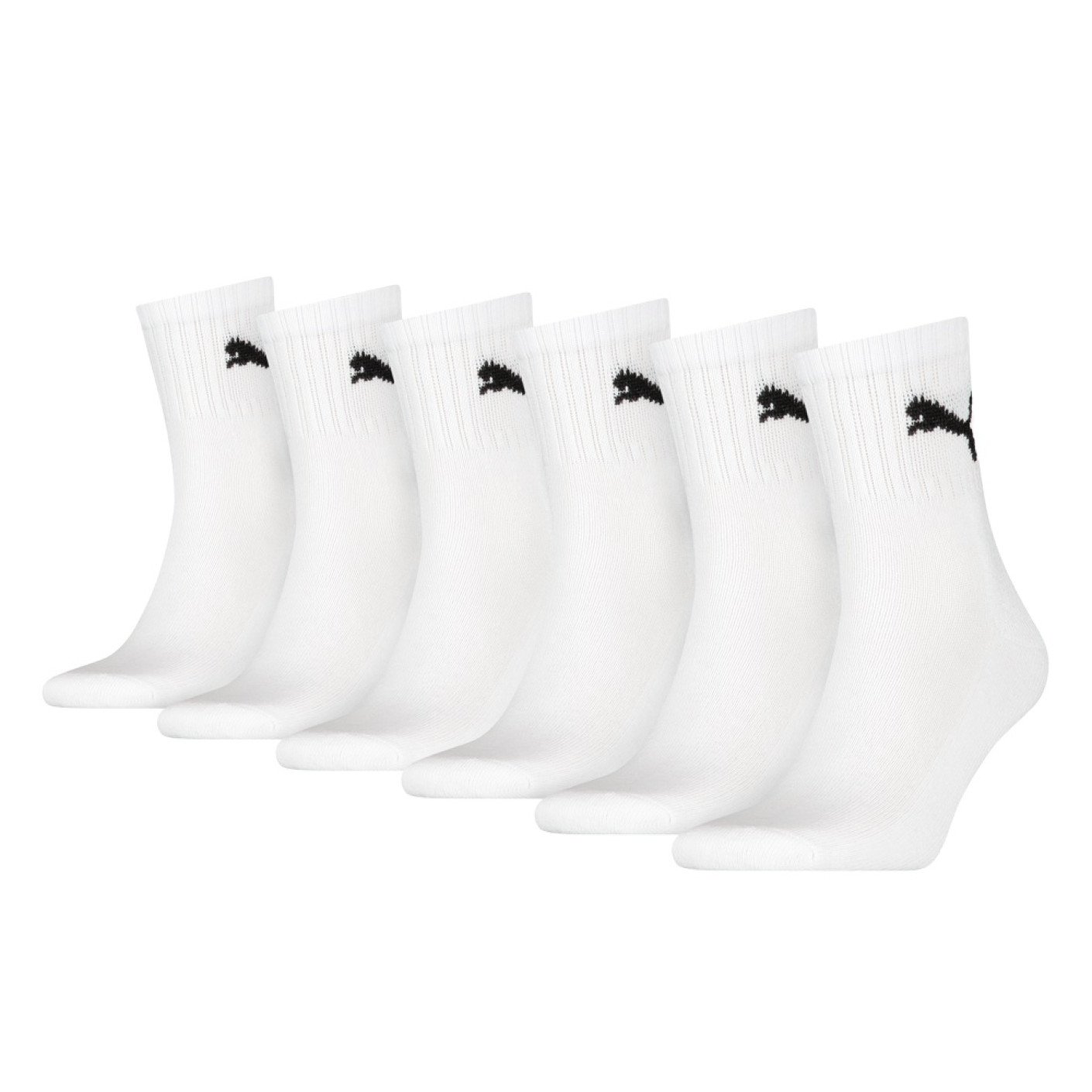 Lot de 6 paires de chaussettes de sport courtes PUMA, blanches