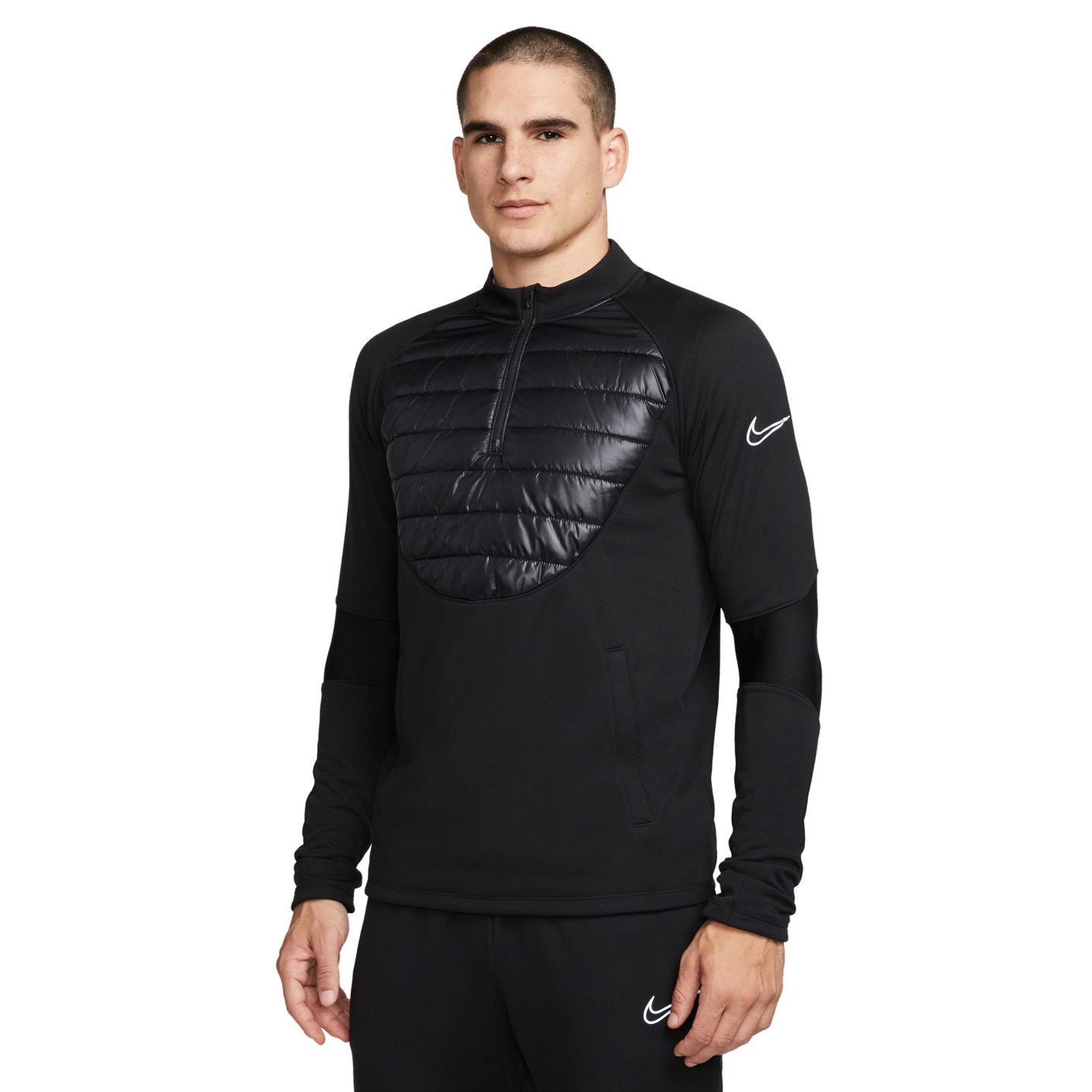 Nike Academy Winter Warrior Therma-Fit Haut d'Entraînement Noir Blanc