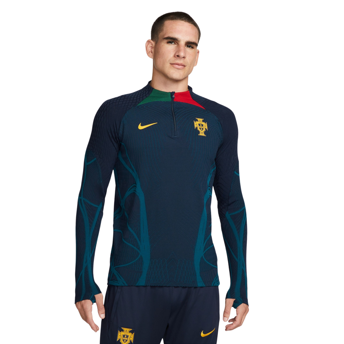 Nike Portugal Strike Elite Haut d'Entraînement 2022-2024 Bleu Foncé Or