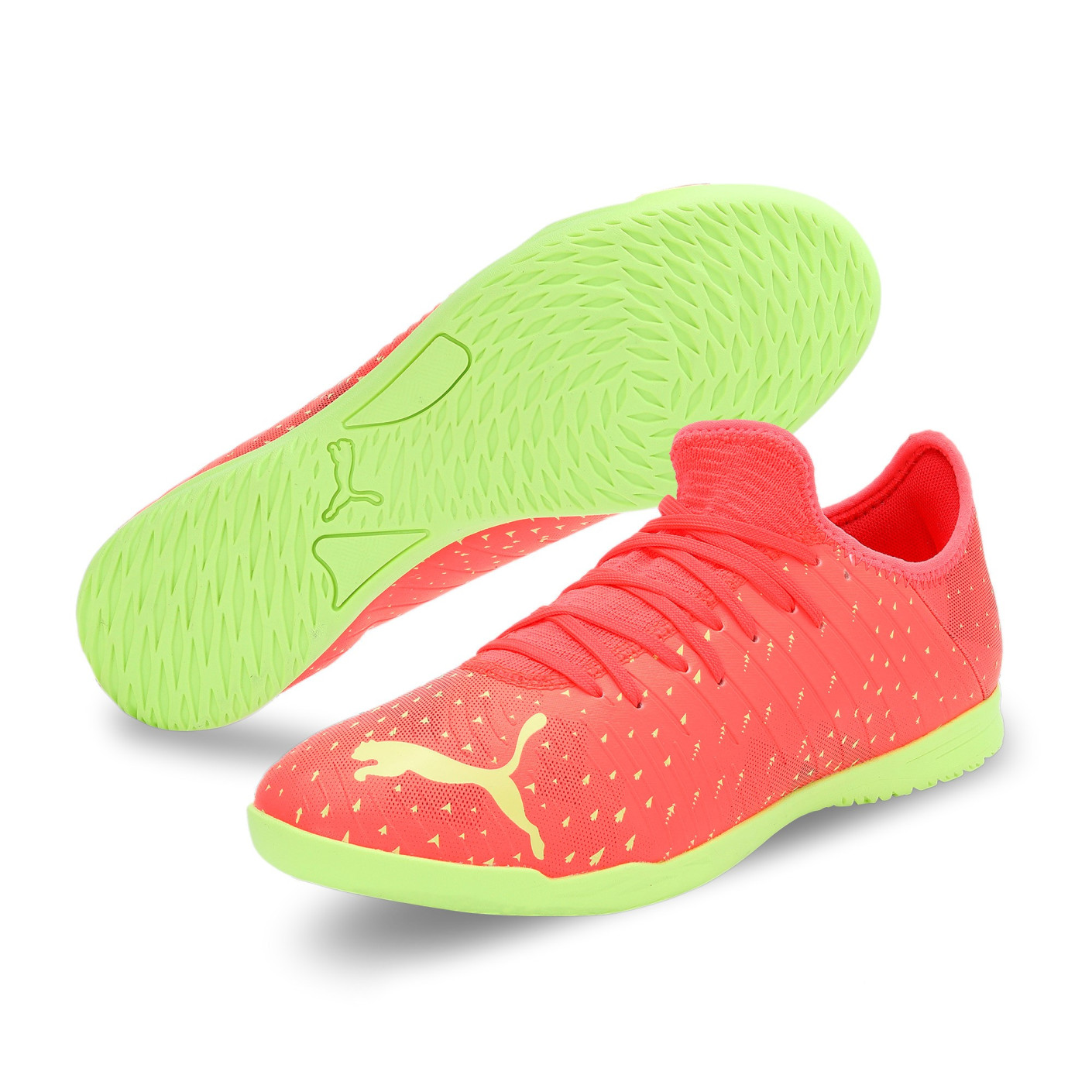 PUMA FUTURE 4.4 Chaussures de Foot en Salle (IN) Orange Vert