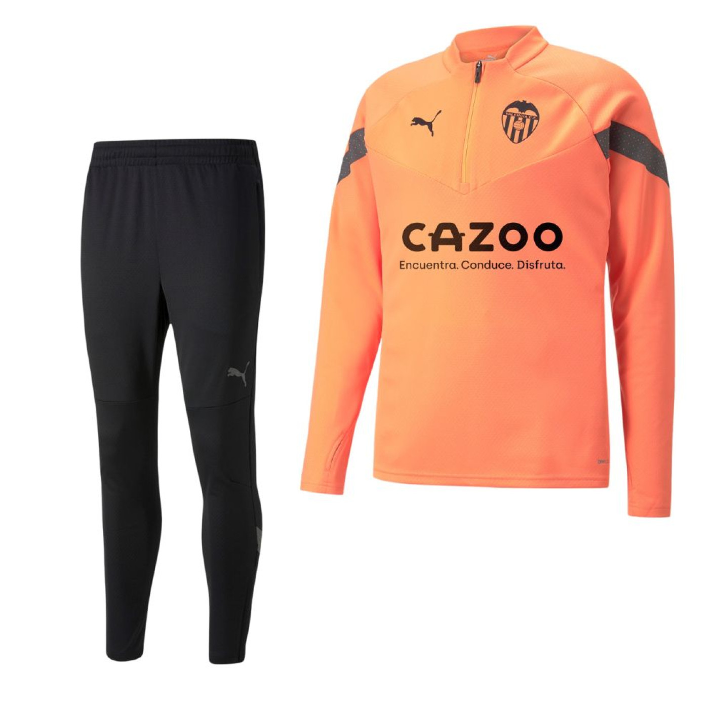 PUMA Valencia 1/4-Zip Trainingspak 2022-2023 Oranje Zwart