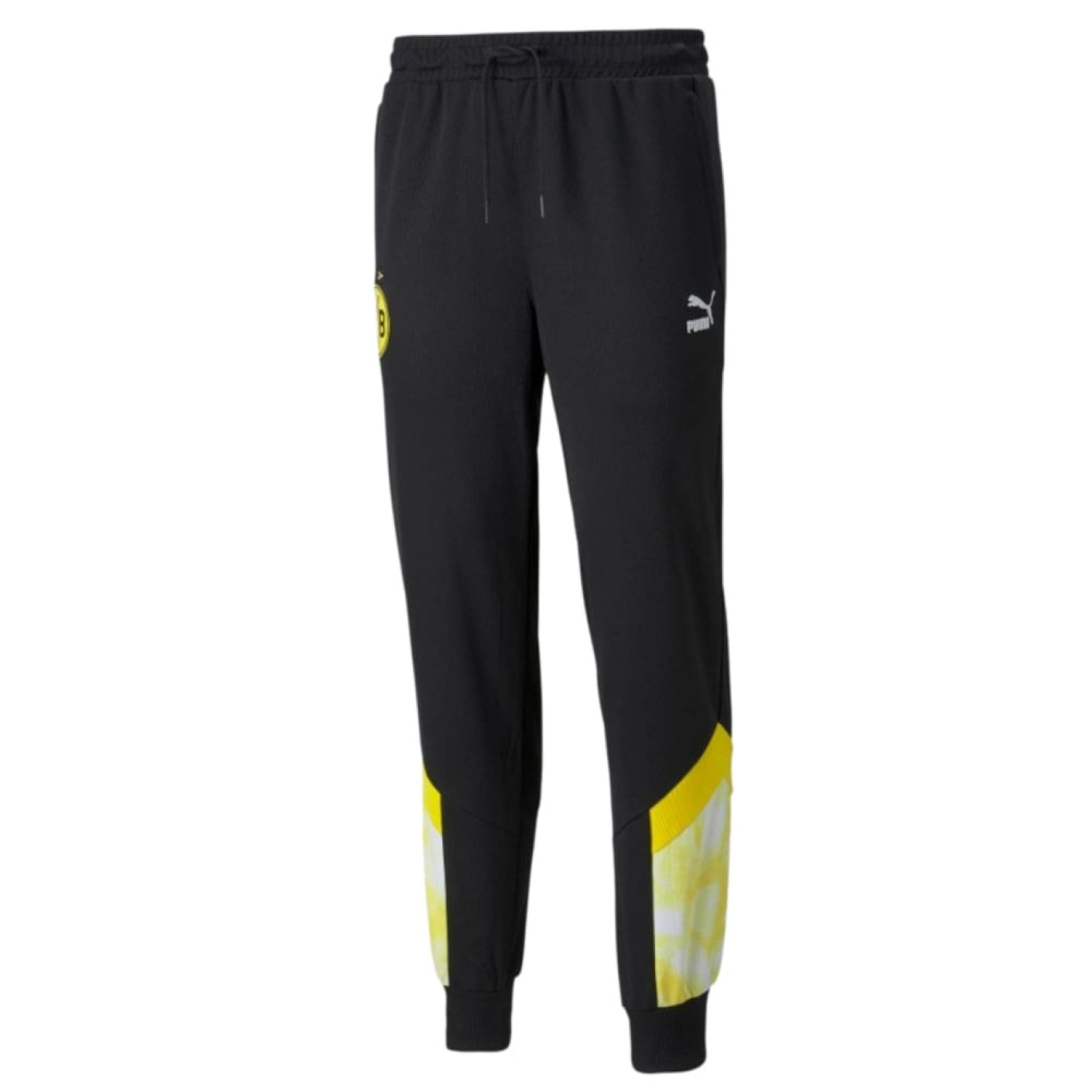 PUMA Borussia Dortmund Iconic MCS Mesh Track Pantalon d'Entraînement Noir Jaune