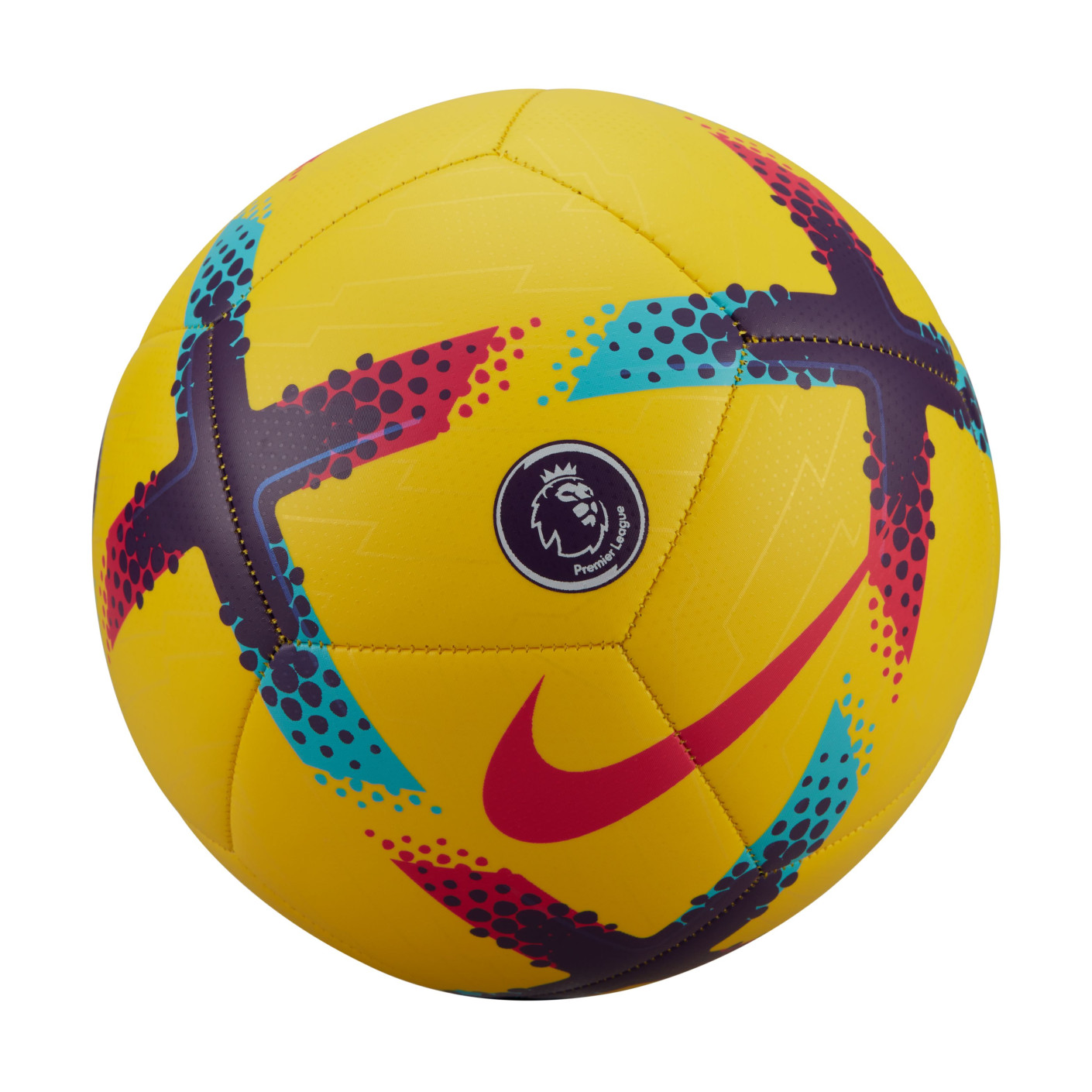 Nike Premier League Pitch Ballon de Football Jaune Mauve