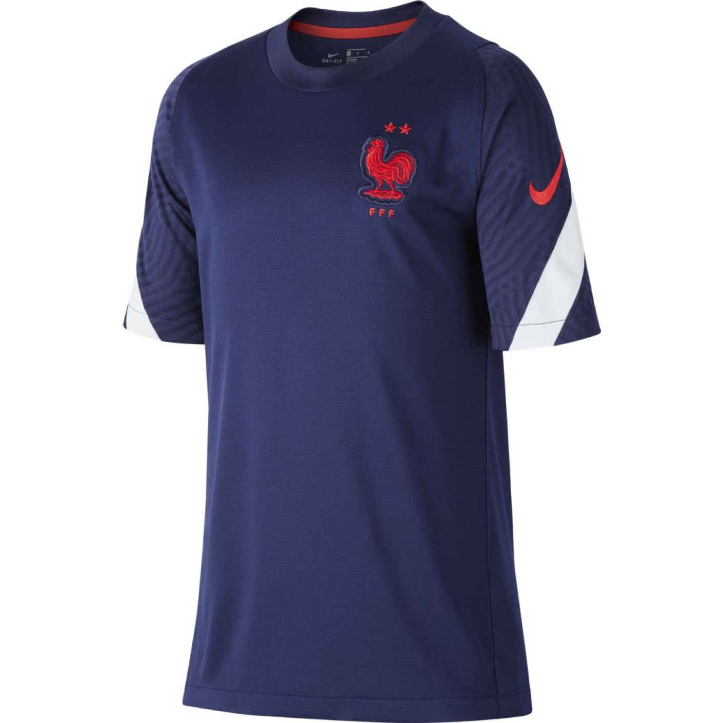 Nike Frankrijk Strike Trainingsshirt 2020-2022 Kids Donkerblauw