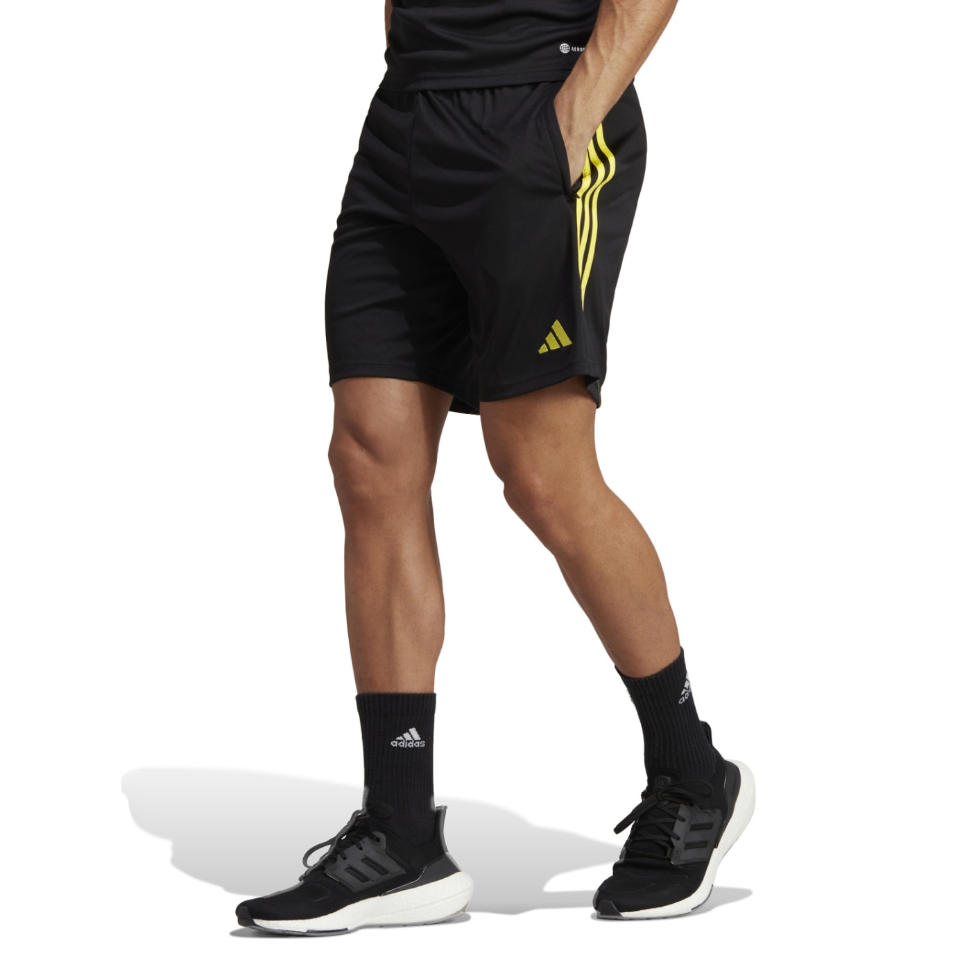 adidas Tiro 23 Club Trainingsbroekje Zwart Geel