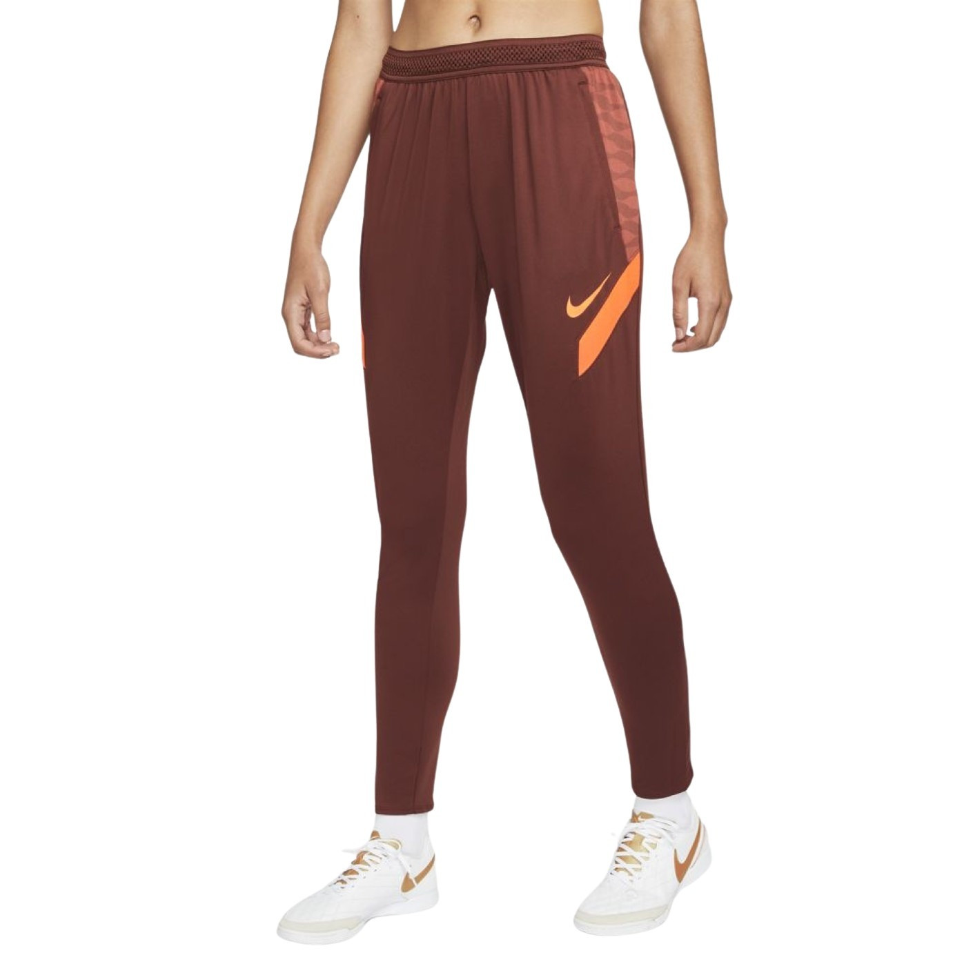 Pantalon d'entraînement Nike Dri-Fit Strike 21 pour femme Marron Rouge Orange