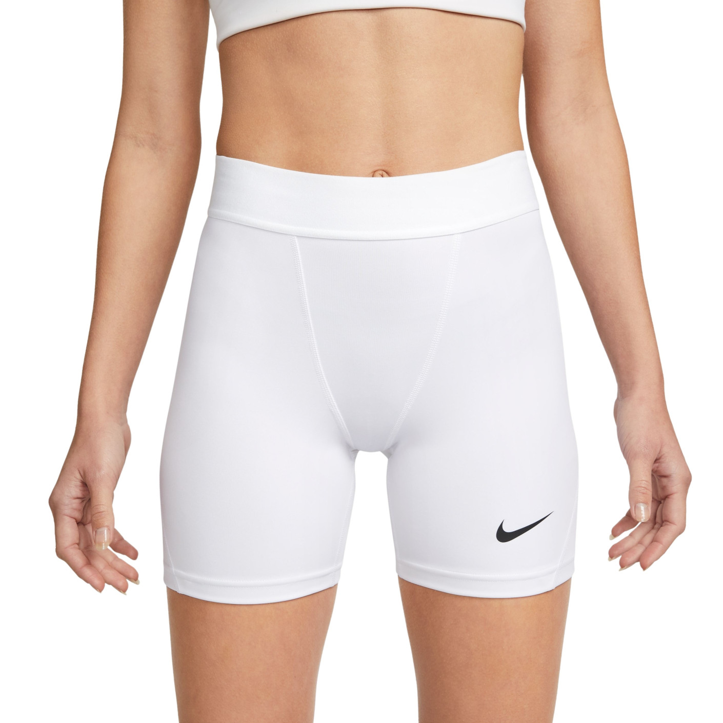 Short de course Nike Pro Dri-Fit Strike pour femme blanc noir