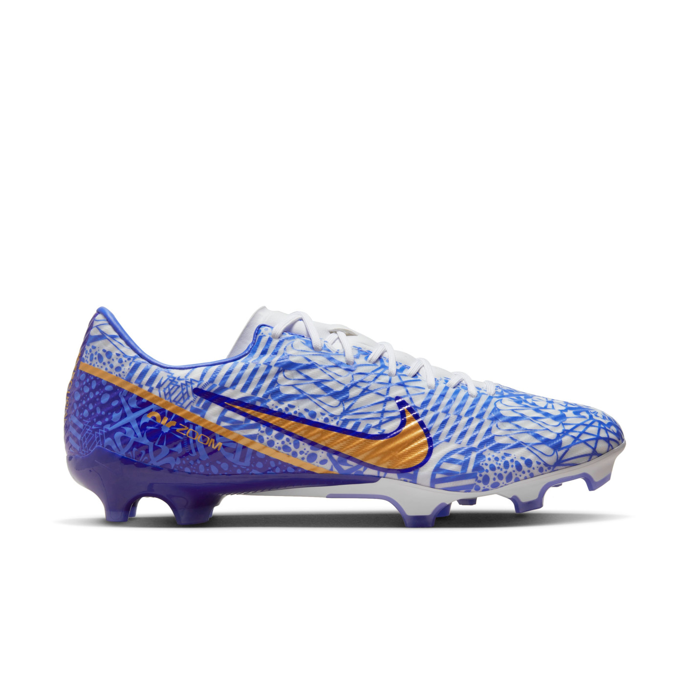 Nike Zoom Mercurial Vapor 15 Academy CR7 Gazon Naturel Gazon Artificiel Chaussures de Football (MG) Blanc Bleu Bronze