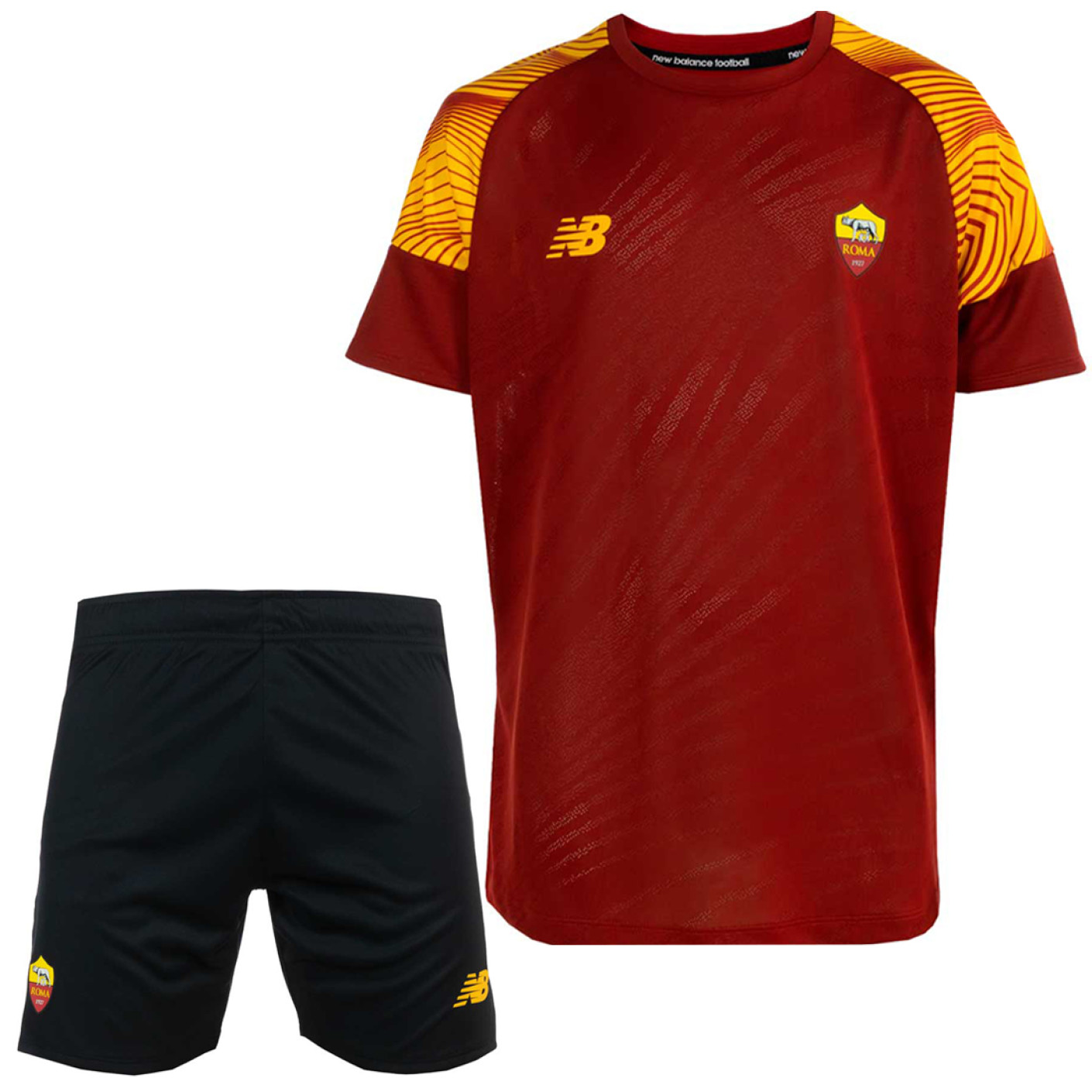 New Balance AS Roma Trainingsset 2022-2023 Kids Rood Zwart