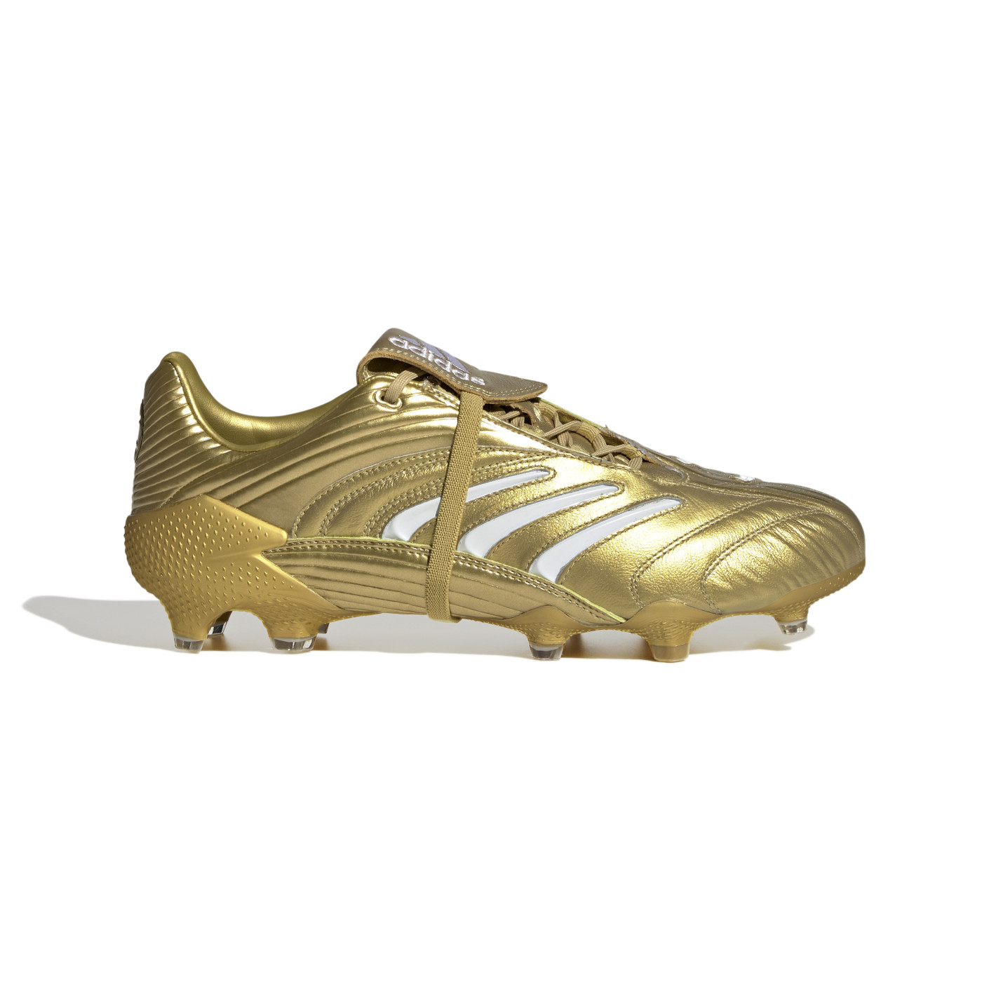 adidas Predator Absolute Gazon Naturel Chaussures de Foot (FG) Or Blanc Or