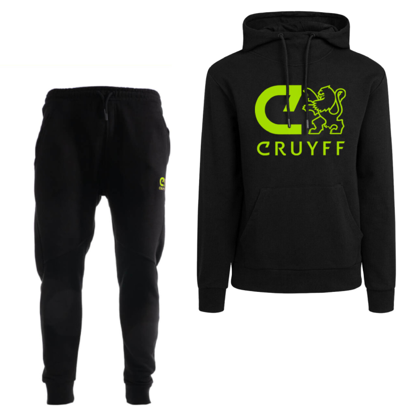 Cruyff Do Hoodie Trainingspak Kids Zwart Geel