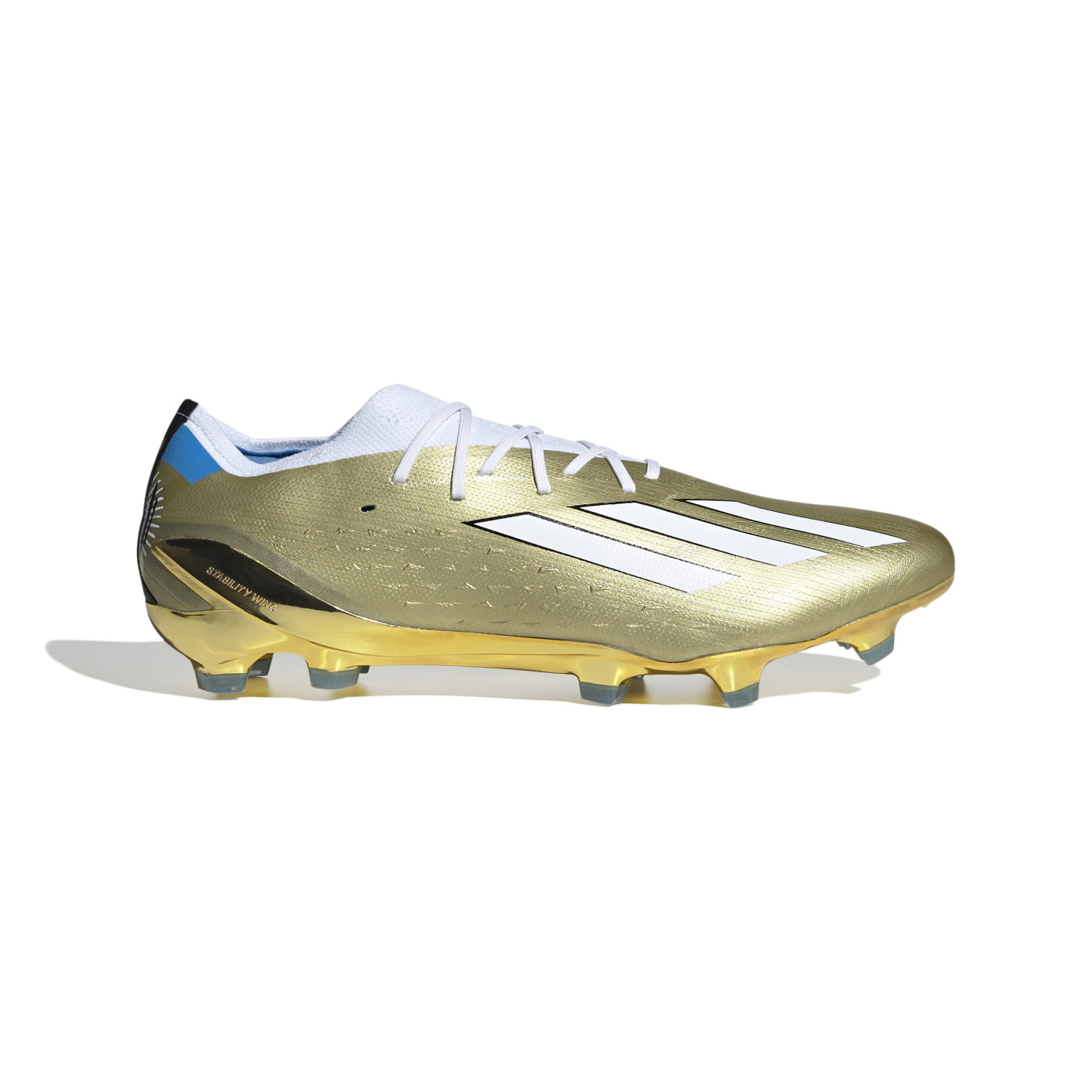 adidas X Speedportal.1 Messi Leyenda Gazon Naturel Chaussures de Foot (FG) Or Blanc