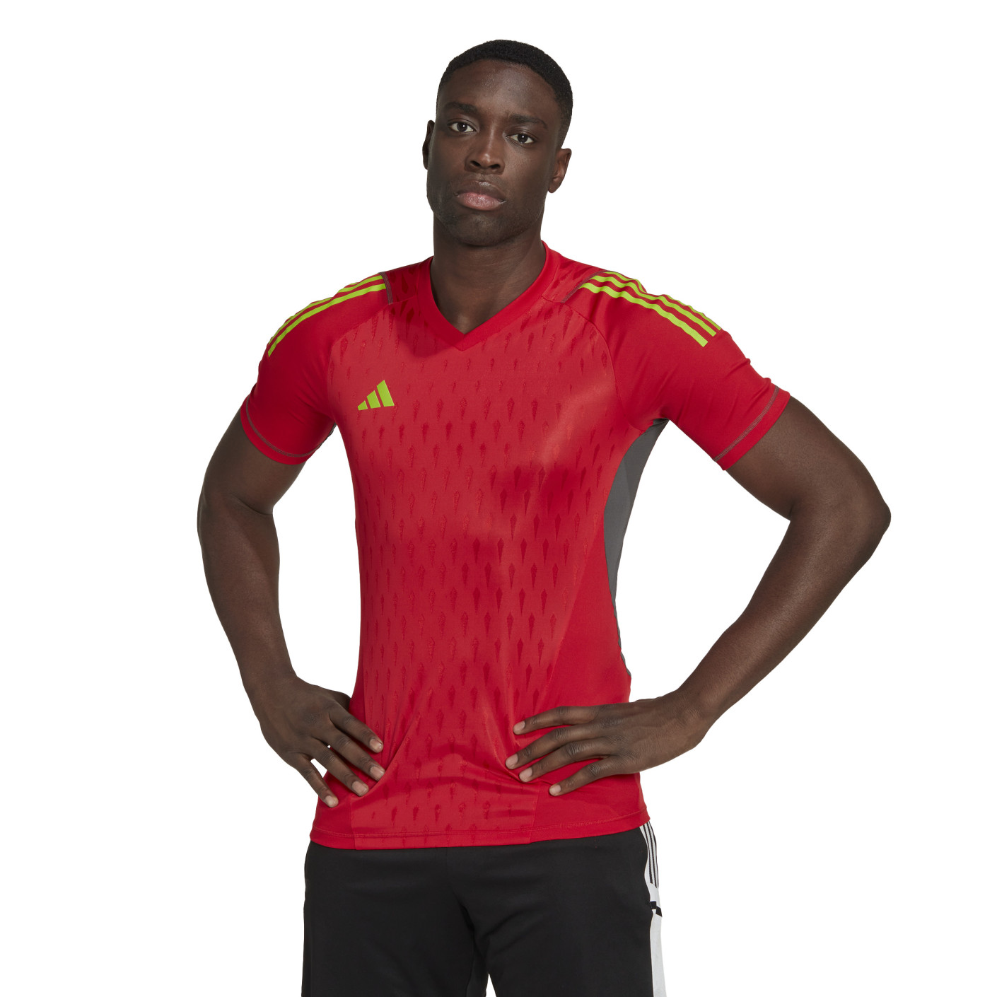 adidas Tiro 23 Pro Maillot de Gardien de But Rouge Jaune Gris