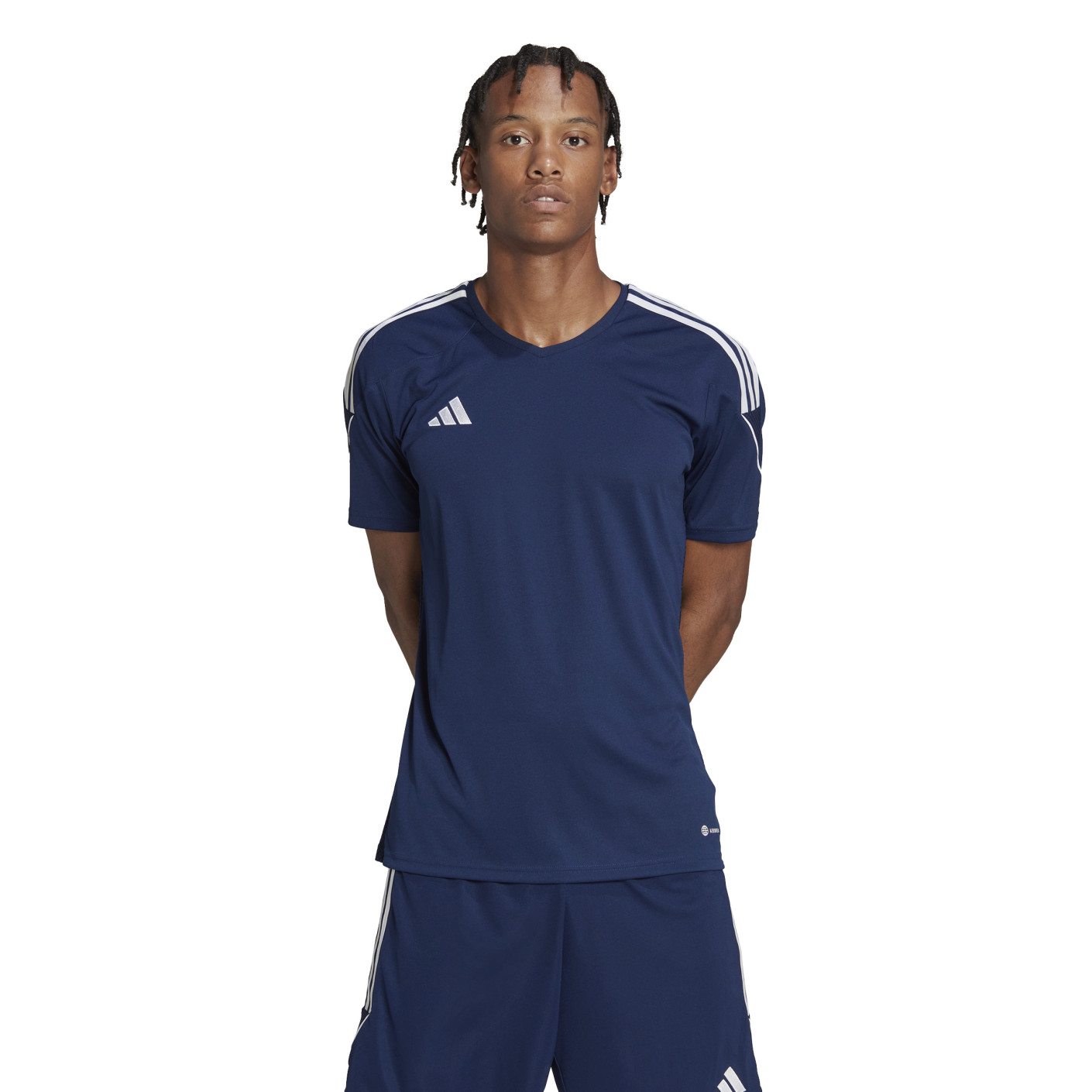 adidas Tiro 23 League Maillot de Foot Bleu Foncé Blanc