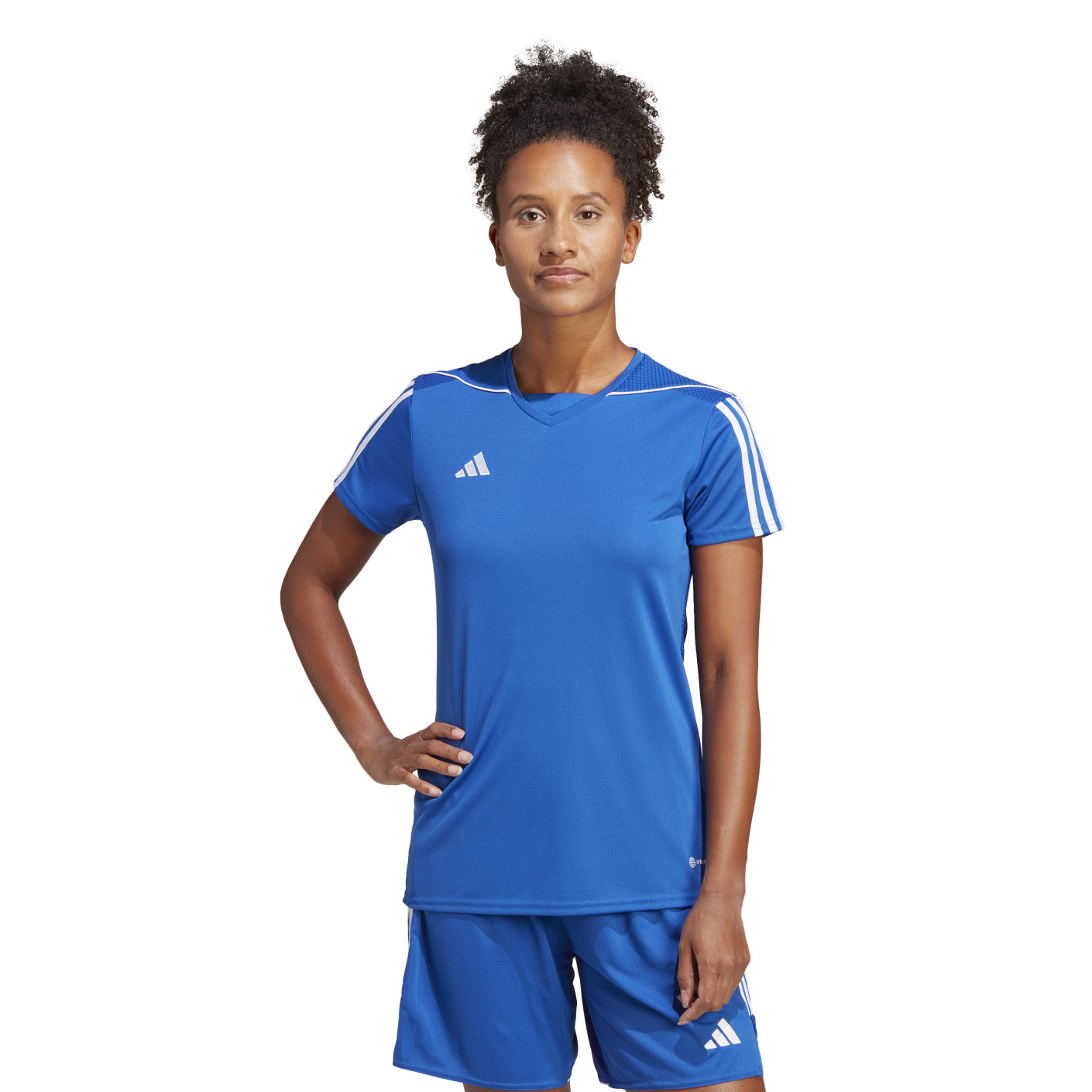 adidas Tiro 23 League Maillot de Foot Femmes Bleu Blanc