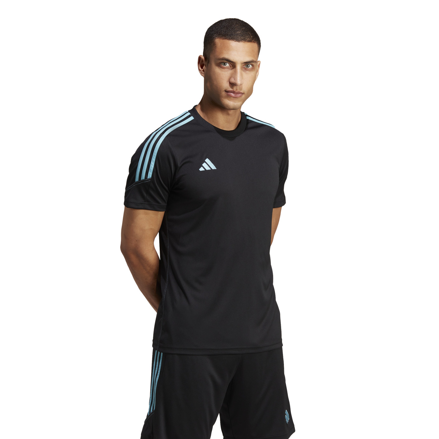 adidas Tiro 23 Club Trainingsshirt Zwart Blauw