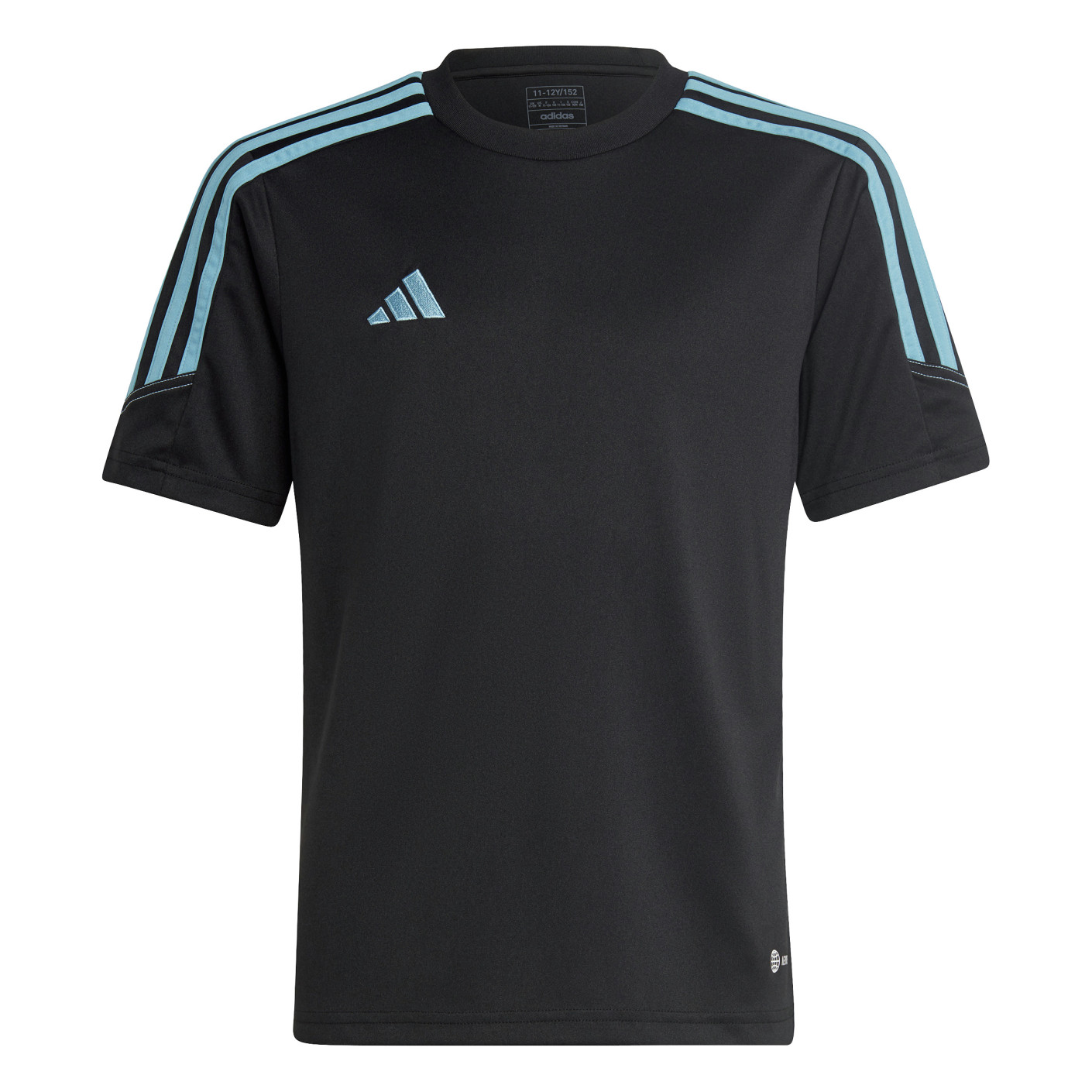 adidas Tiro 23 Club Trainingsshirt Kids Zwart Blauw