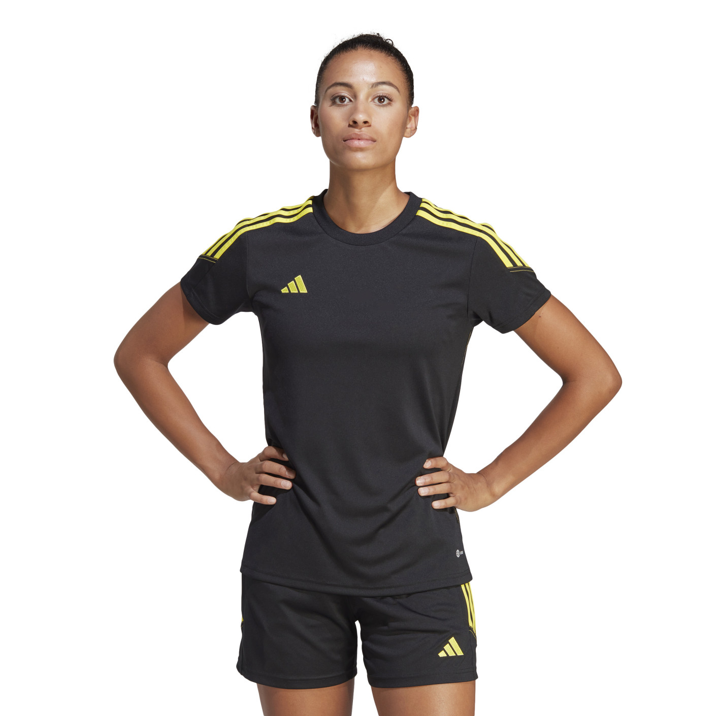 adidas Tiro 23 Club Trainingsshirt Dames Zwart Geel