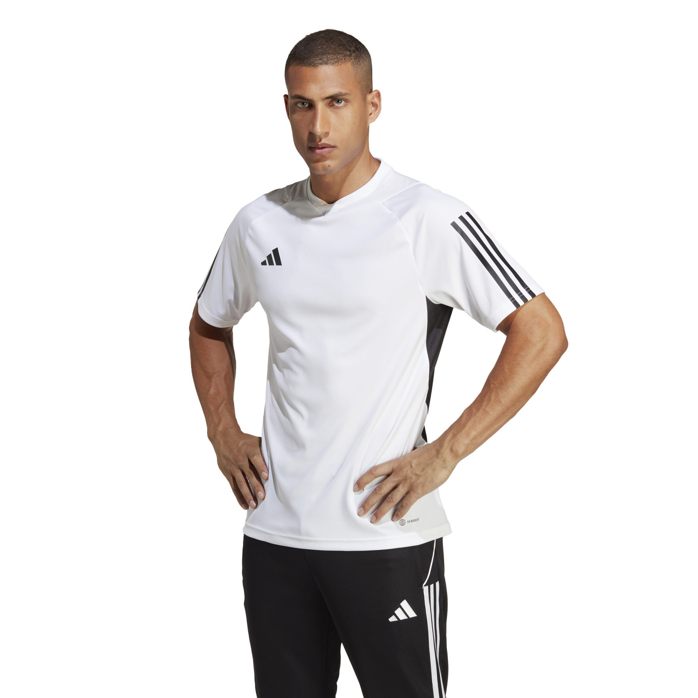 adidas Tiro 23 Competition Voetbalshirt Wit Zwart
