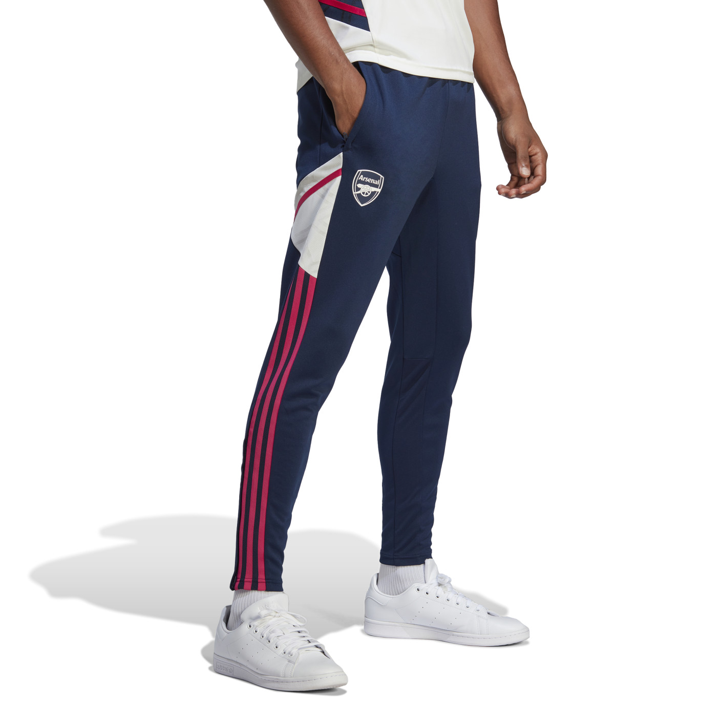 adidas Arsenal Trainingsbroek 2022-2023 Donkerblauw Wit Felroze