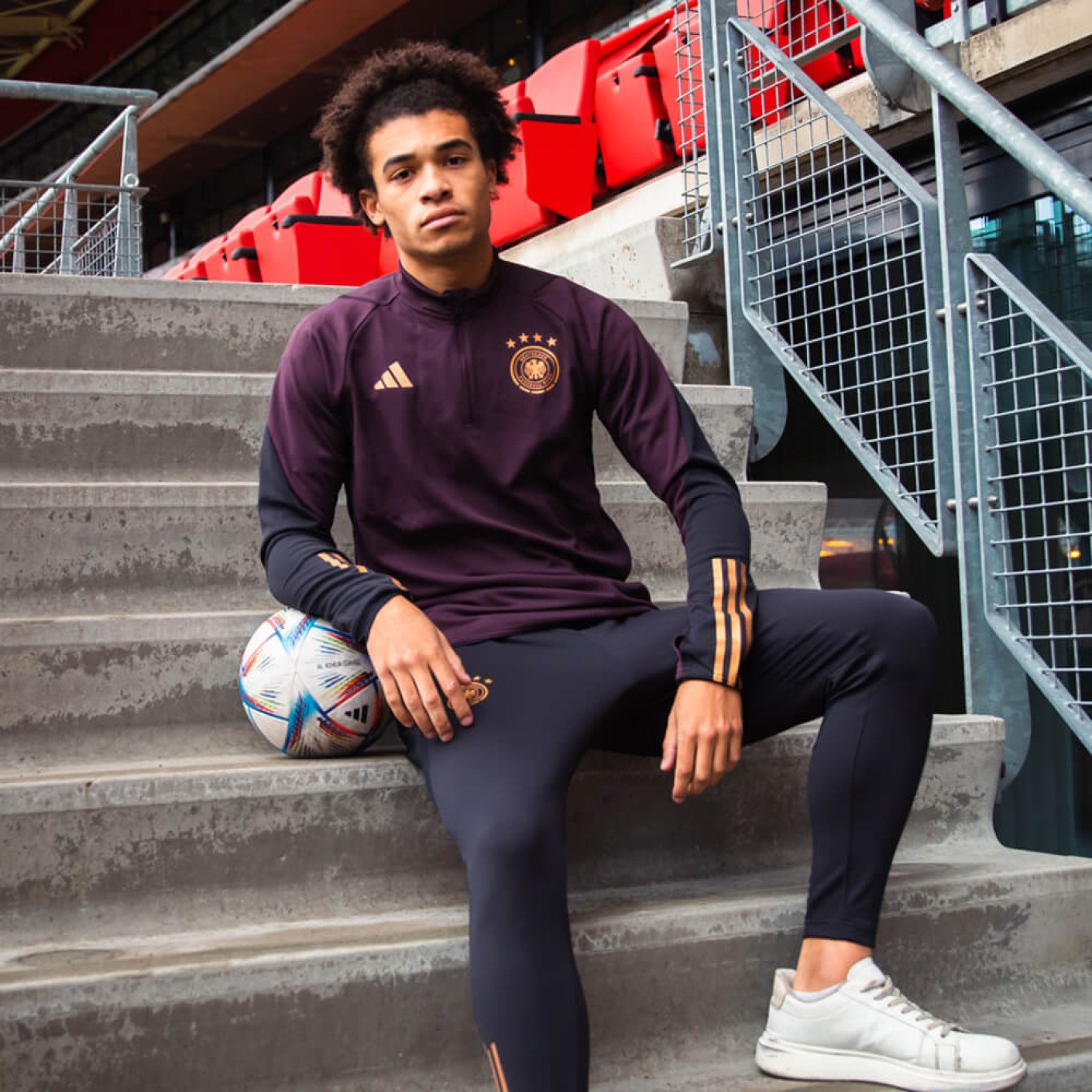adidas Allemagne Survetement 2022 2024 Bordeaux Noir Or Voetbalshop.be