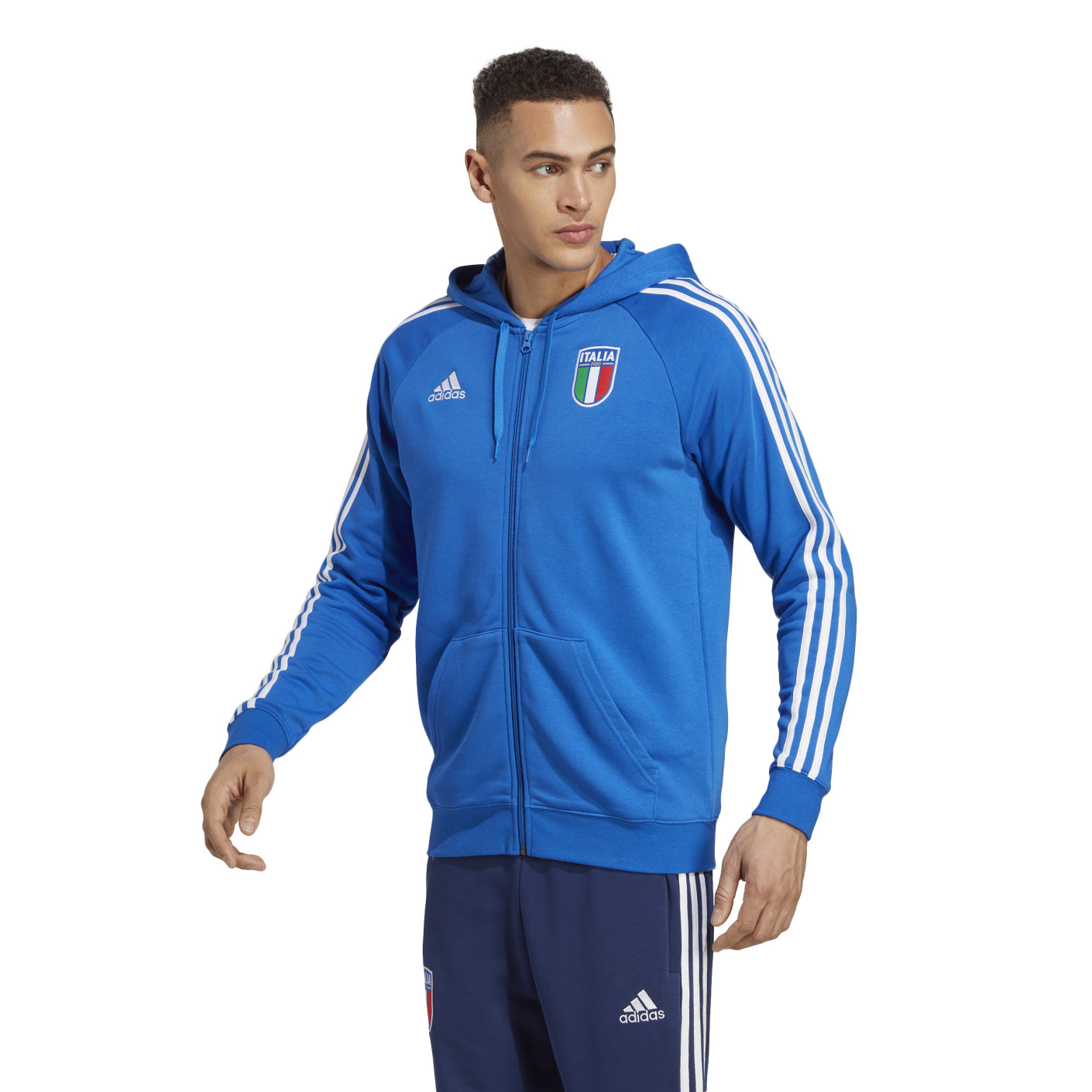 adidas Italie DNA Veste à Capuche 2023-2024 Bleu