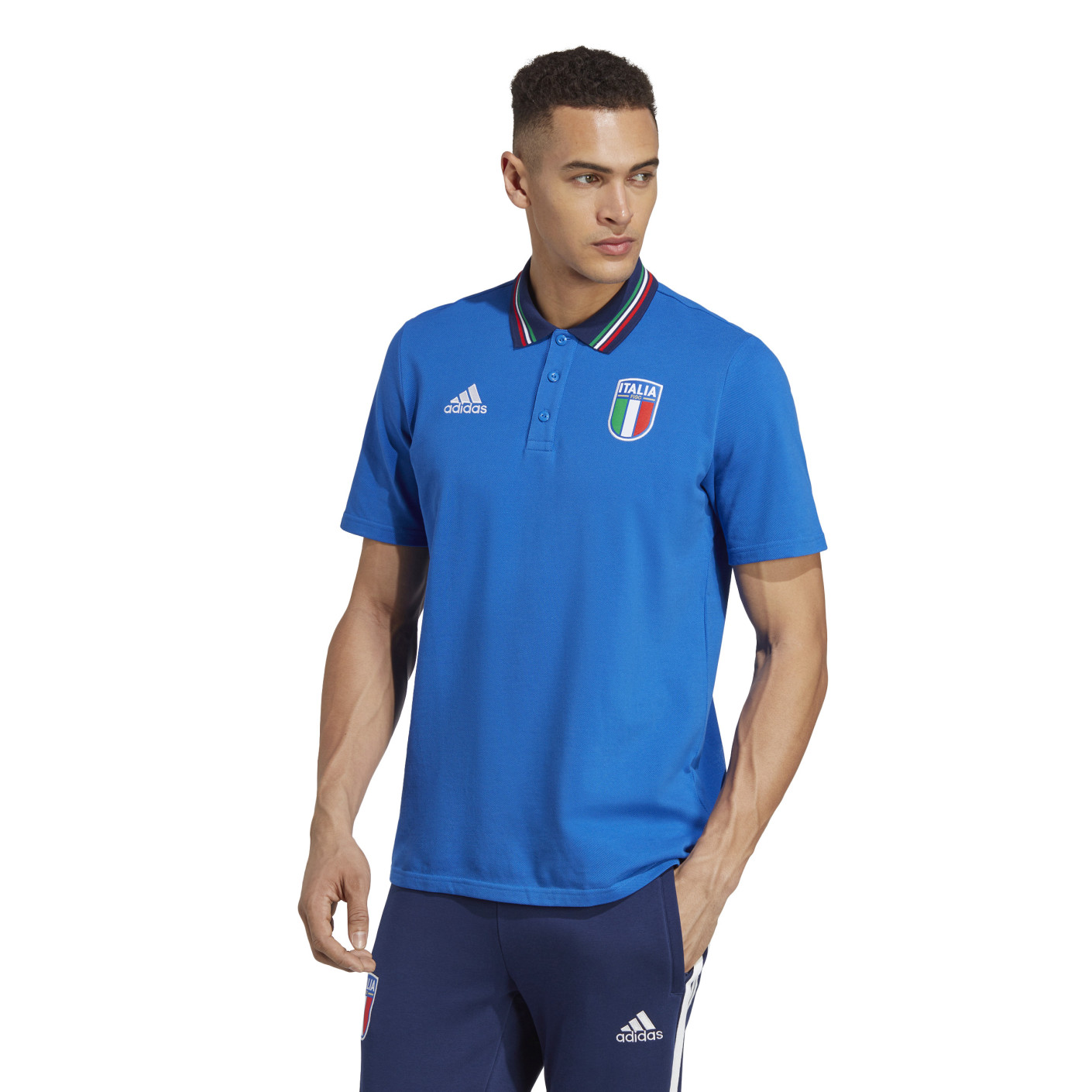 adidas Italië DNA Polo 2023-2024 Blauw