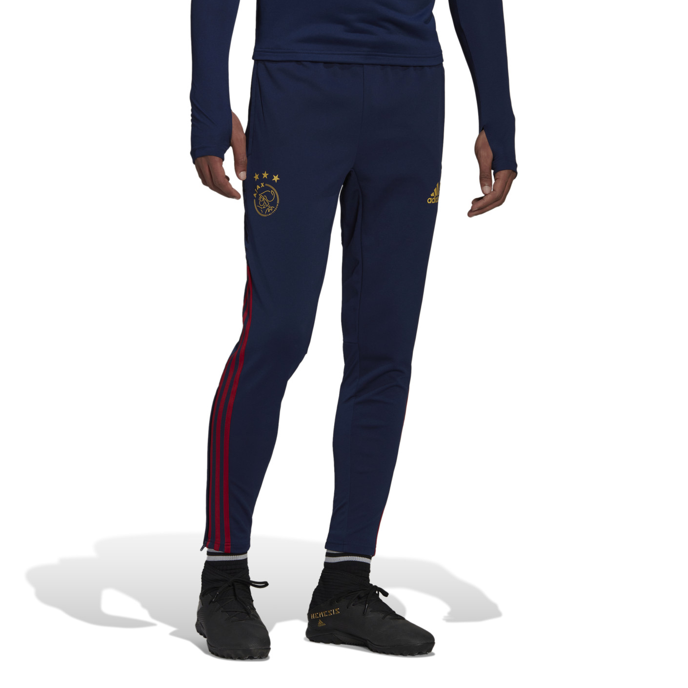 adidas Ajax Pantalon d'Entraînement 2022-2023 Bleu Foncé Rouge Foncé Doré