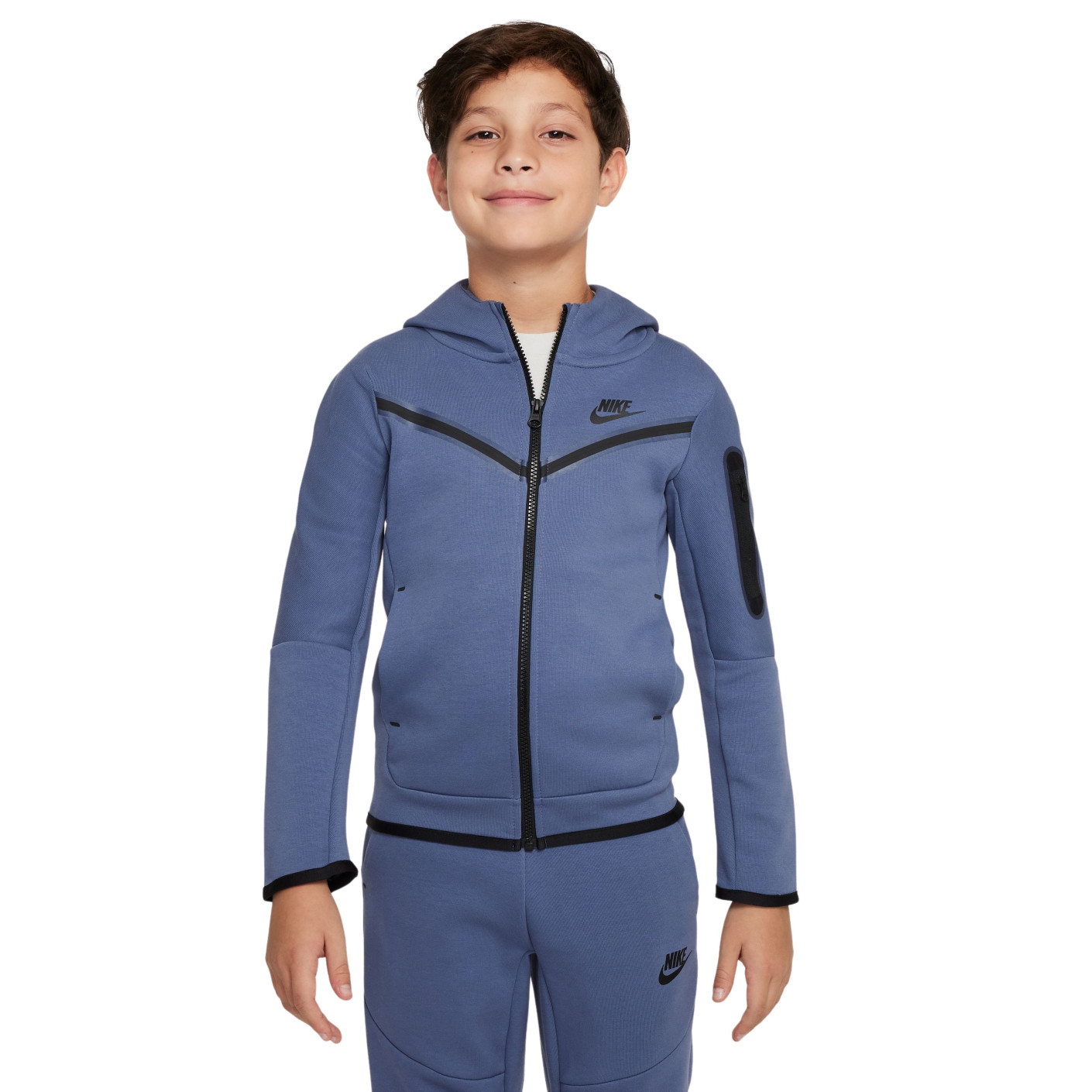 Nike Tech Fleece Vest Kids Blauw Zwart Blauw