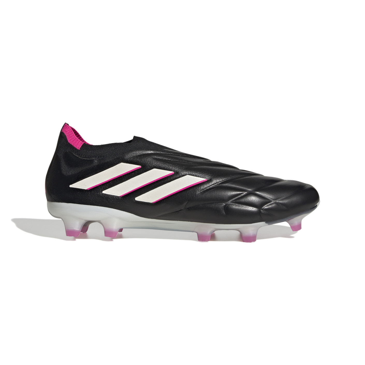 adidas Copa Pure+ Gazon Naturel Chaussures de Foot (FG) Noir Blanc Rose Vif