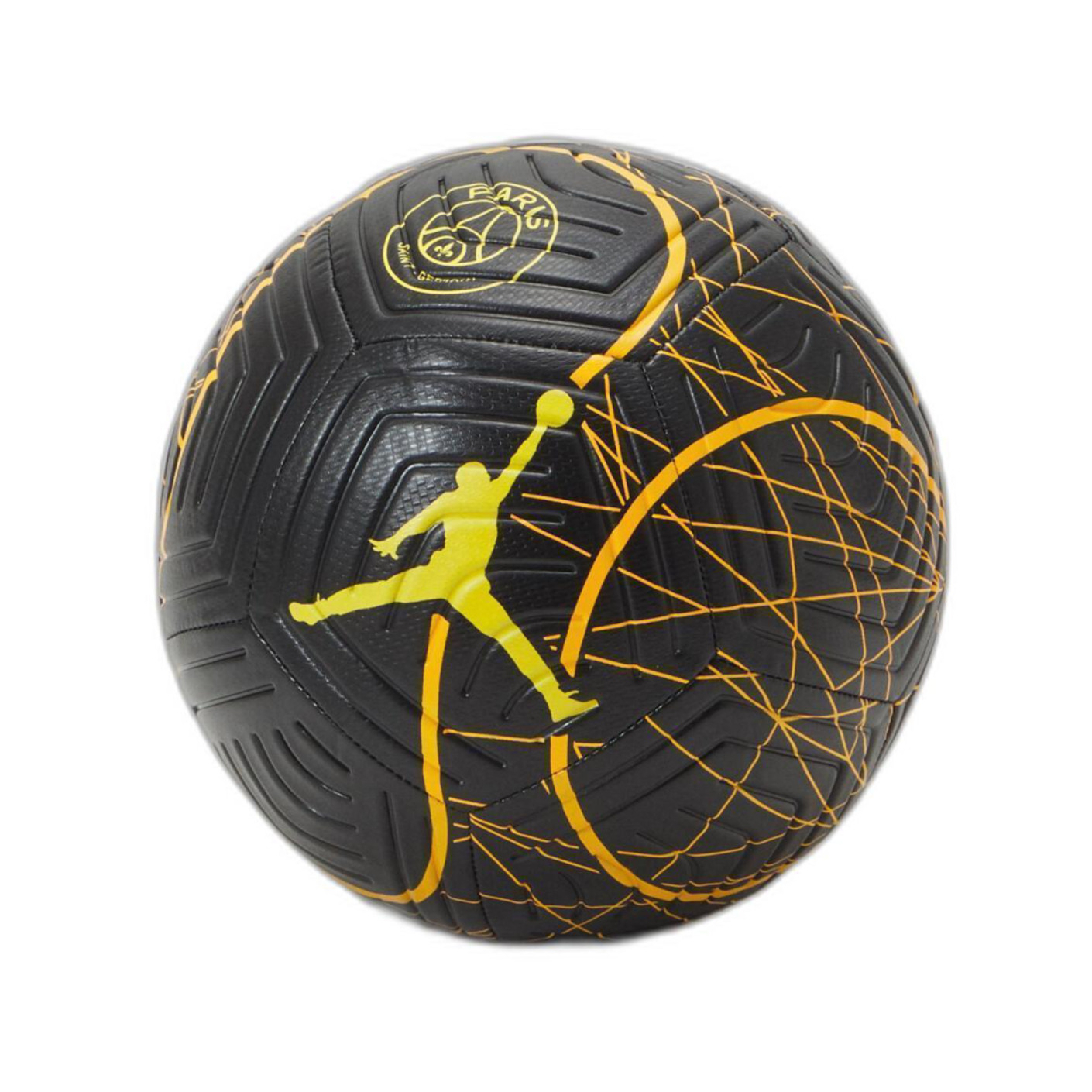 Nike Paris Saint Germain X Jordan Strike Ballon de Football Noir Jaune