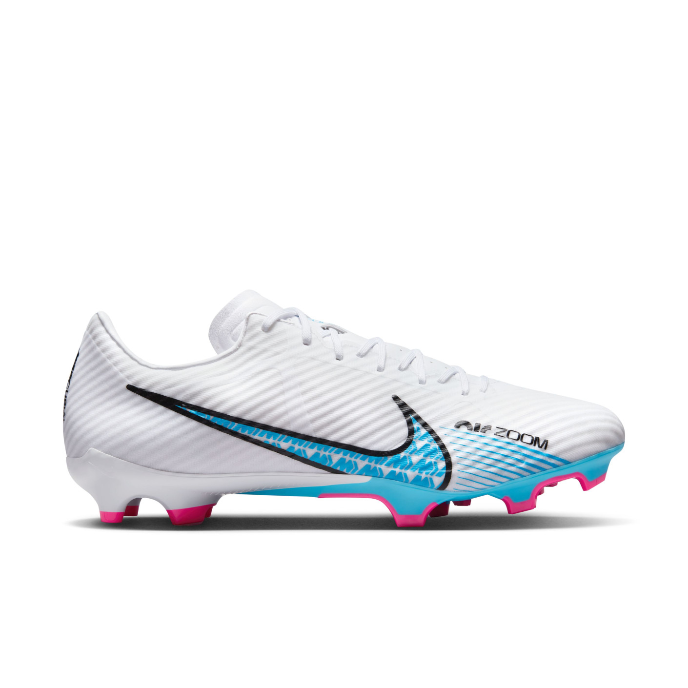 Nike Zoom Mercurial Vapor 15 Academy Gras / Kunstgras Voetbalschoenen (MG) Wit Felblauw Felroze