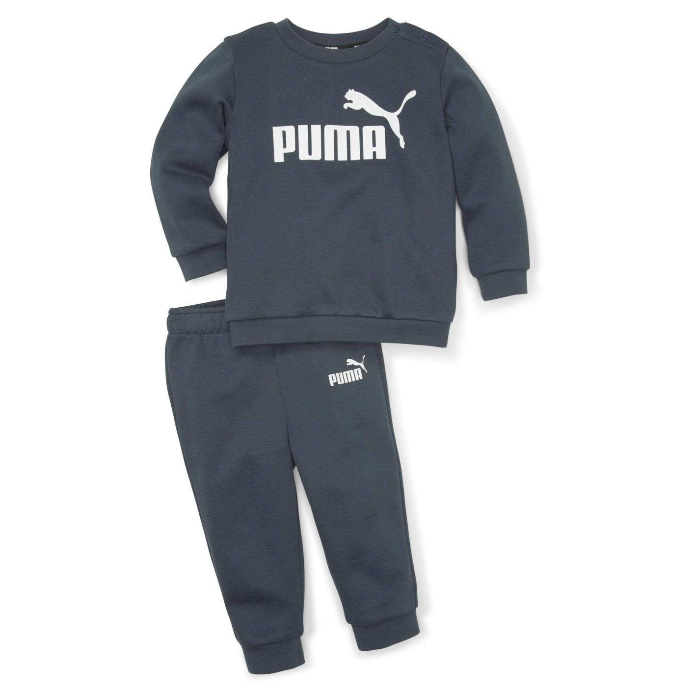 PUMA Minicats Essentials Crew Joggingpak Baby / Peuters Donkerblauw Wit