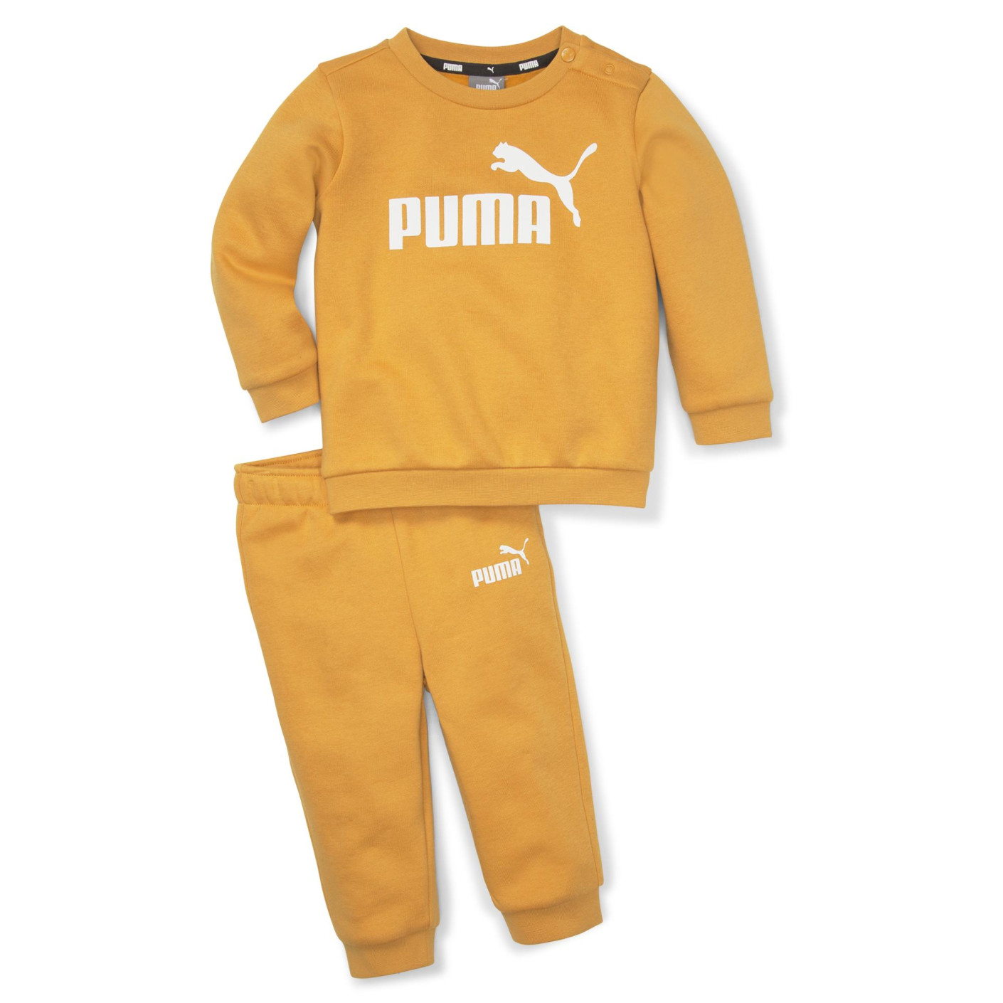 PUMA Minicats Essentials Crew Survêtement Jogging Bébé / Tout-Petits Jaune Blanc