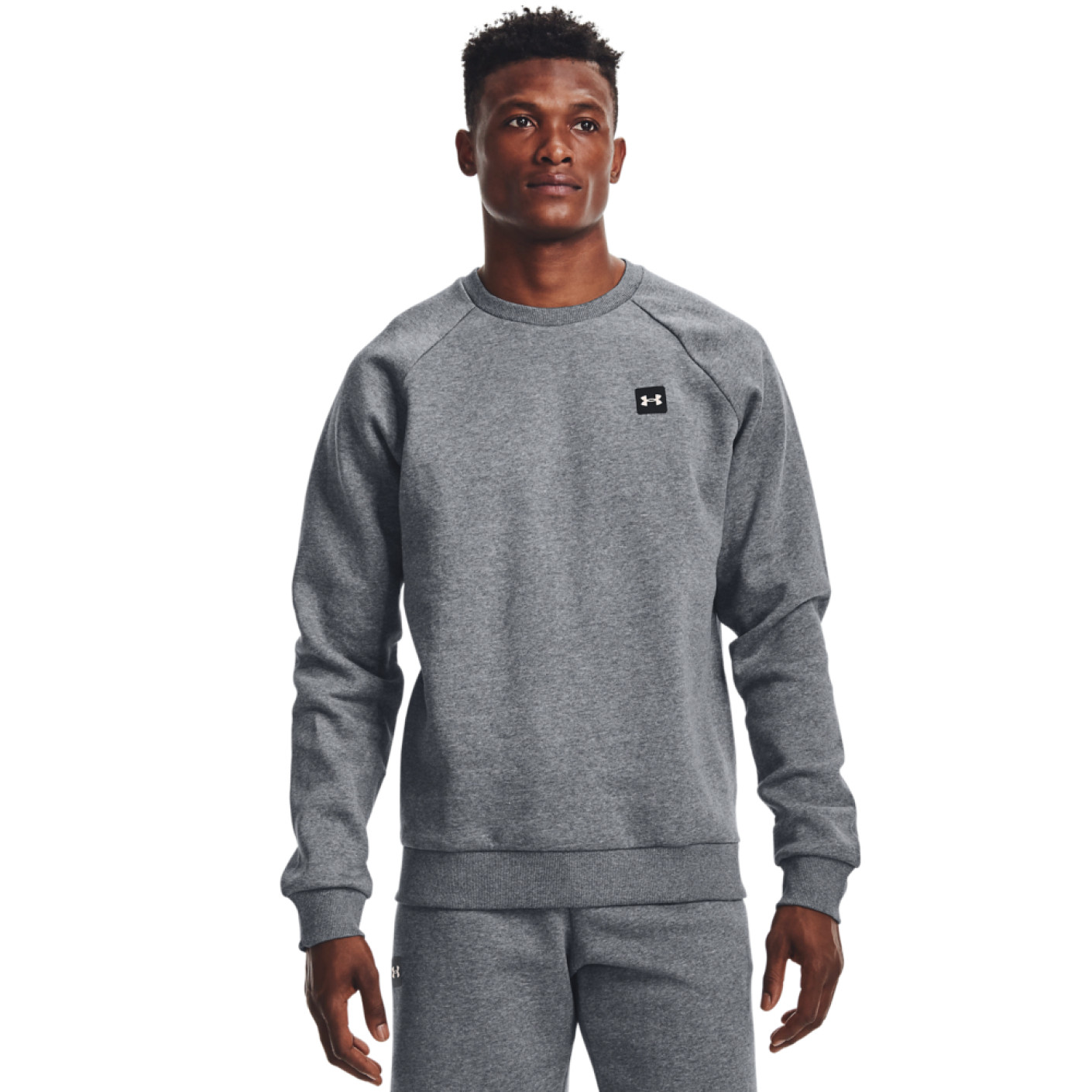 Under Armour Rival Fleece Crew Sweater Pull Gris