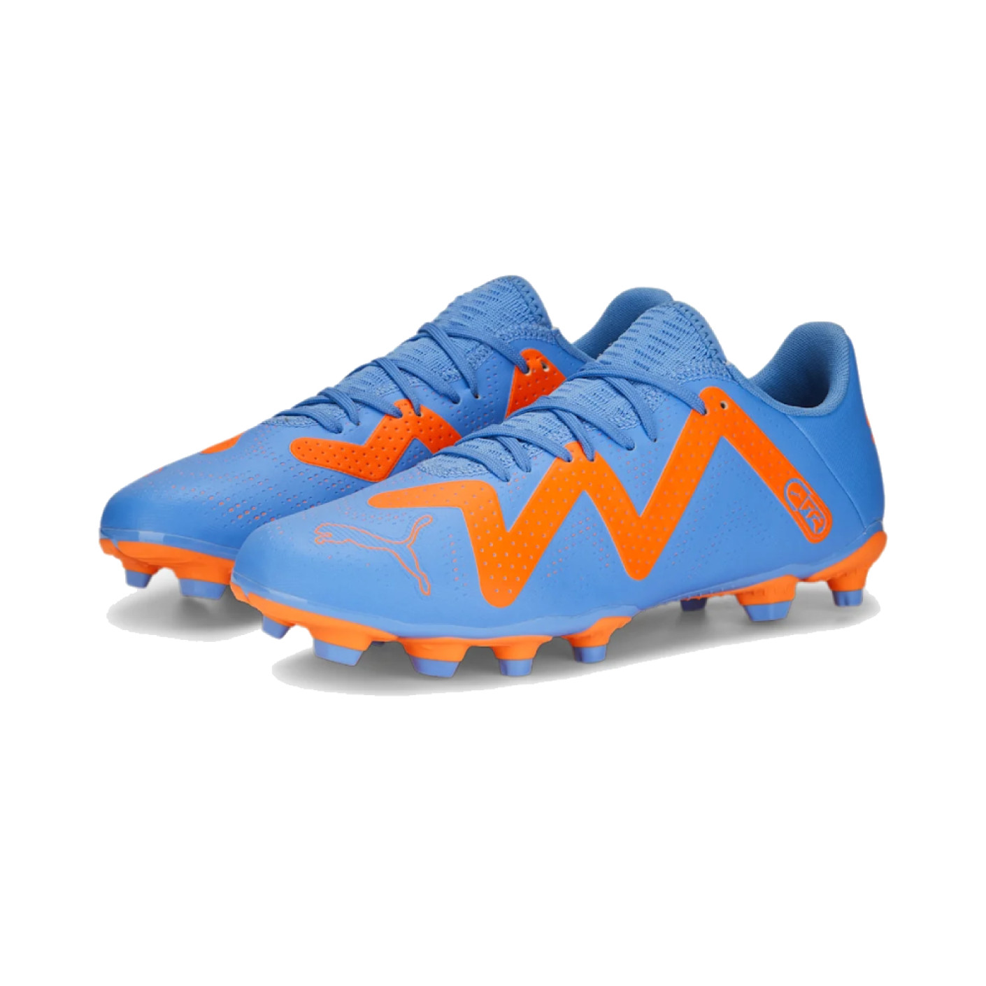 PUMA Future Play Gazon Naturel Gazon Artificiel Chaussures de Foot (MG) Bleu Orange Blanc