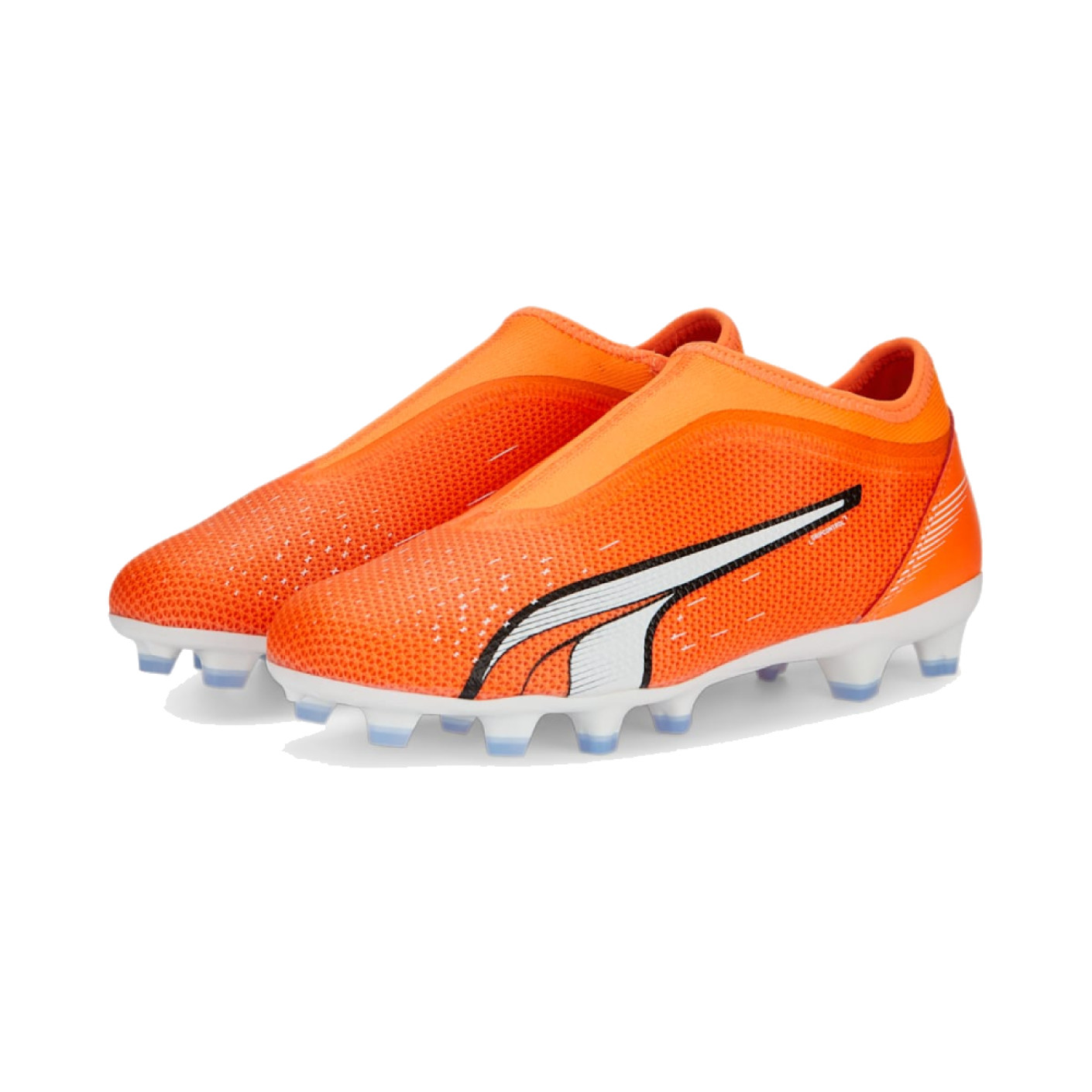 PUMA Ultra Match Sans Lacets Gazon Naturel / Gazon Artificiel Chaussures de Foot (MG) Enfants Orange Blanc Bleu