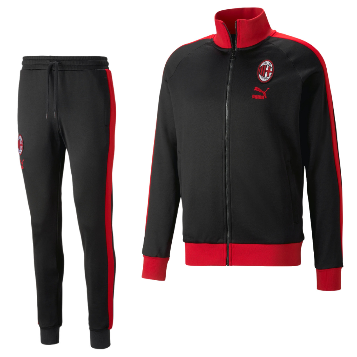 PUMA AC Milan FtblHeritage Survêtement Full-Zip 2022-2023 Noir Rouge