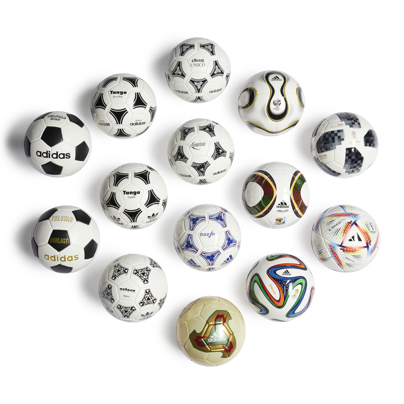 adidas Historical Mini Voetbal Set Wit Multicolor
