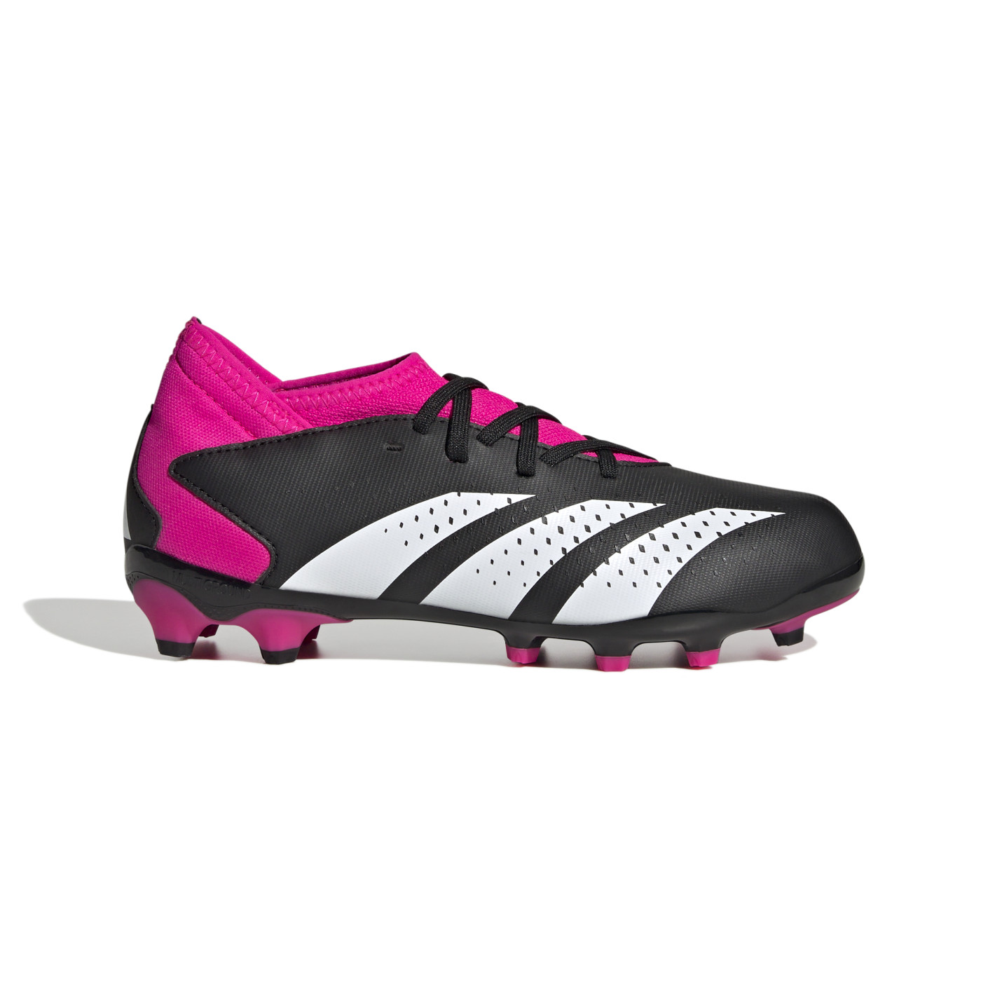 adidas Predator Accuracy.3 Gazon Naturel Gazon Artificiel Chaussures de Foot (MG) Enfants Noir Blanc Rose