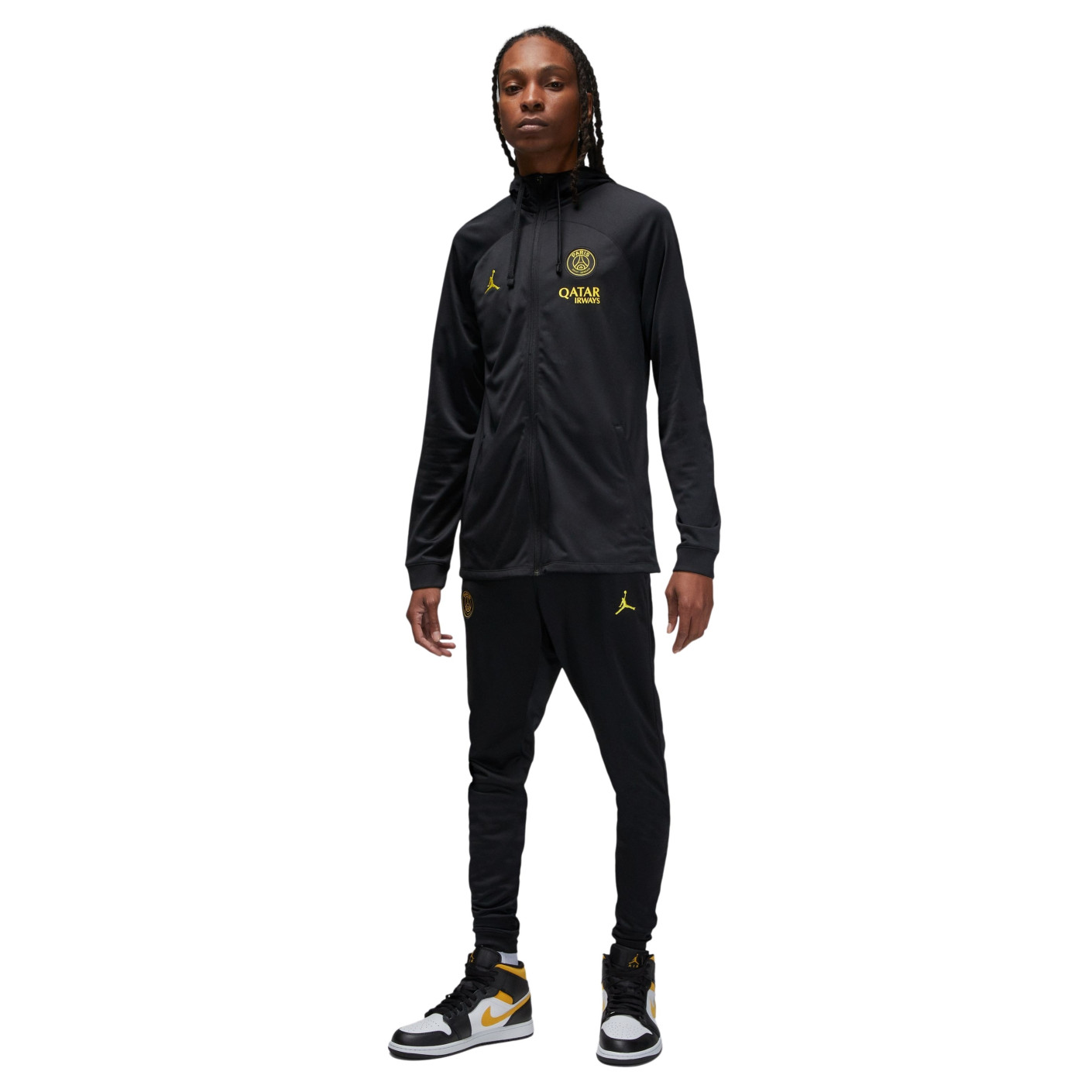 Nike Paris Saint-Germain X Jordan Strike Survêtement à Capuche Full-Zip 2022-2023 Noir Jaune