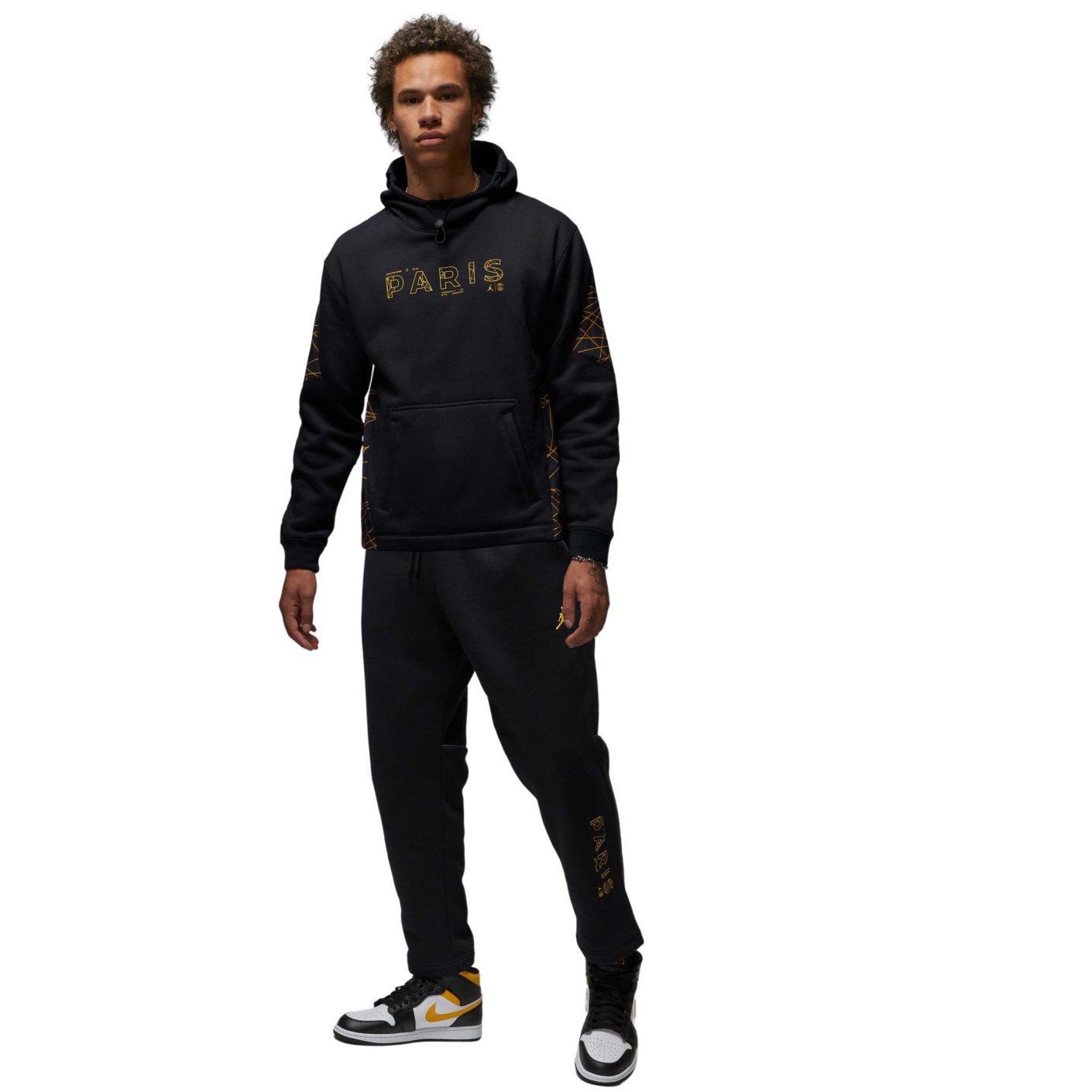 Nike Paris Saint-Germain X Jordan Statement Fleece Survêtement à Capuche 2022-2023 Noir Jaune