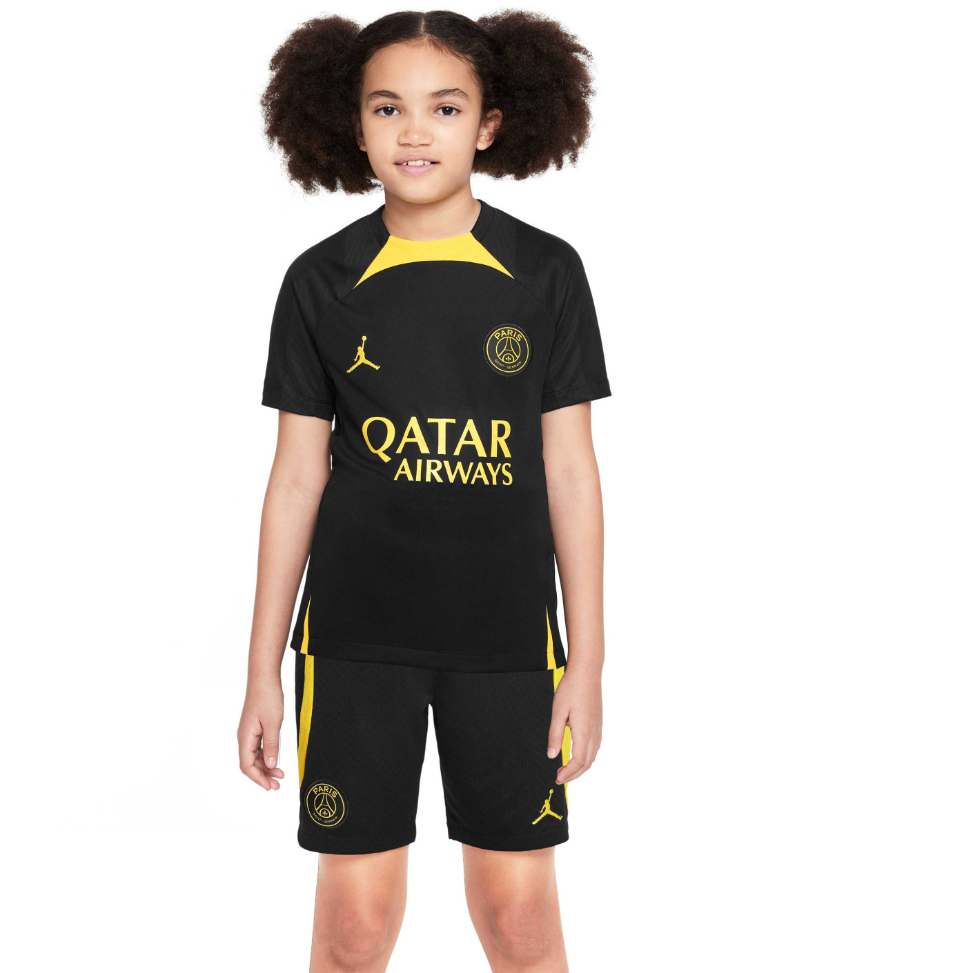 Nike Paris Saint-Germain X Jordan Strike Ensemble Training 2022-2023 Enfants Noir Jaune