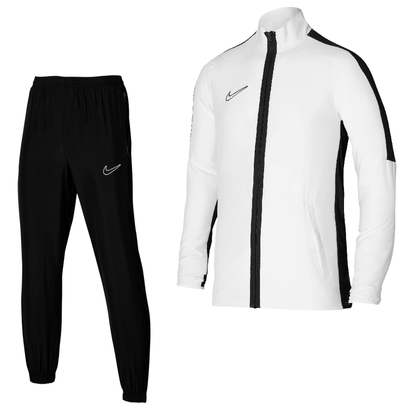 Nike Dri-FIT Academy 23 Woven Trainingspak Full-Zip Kids Wit Zwart