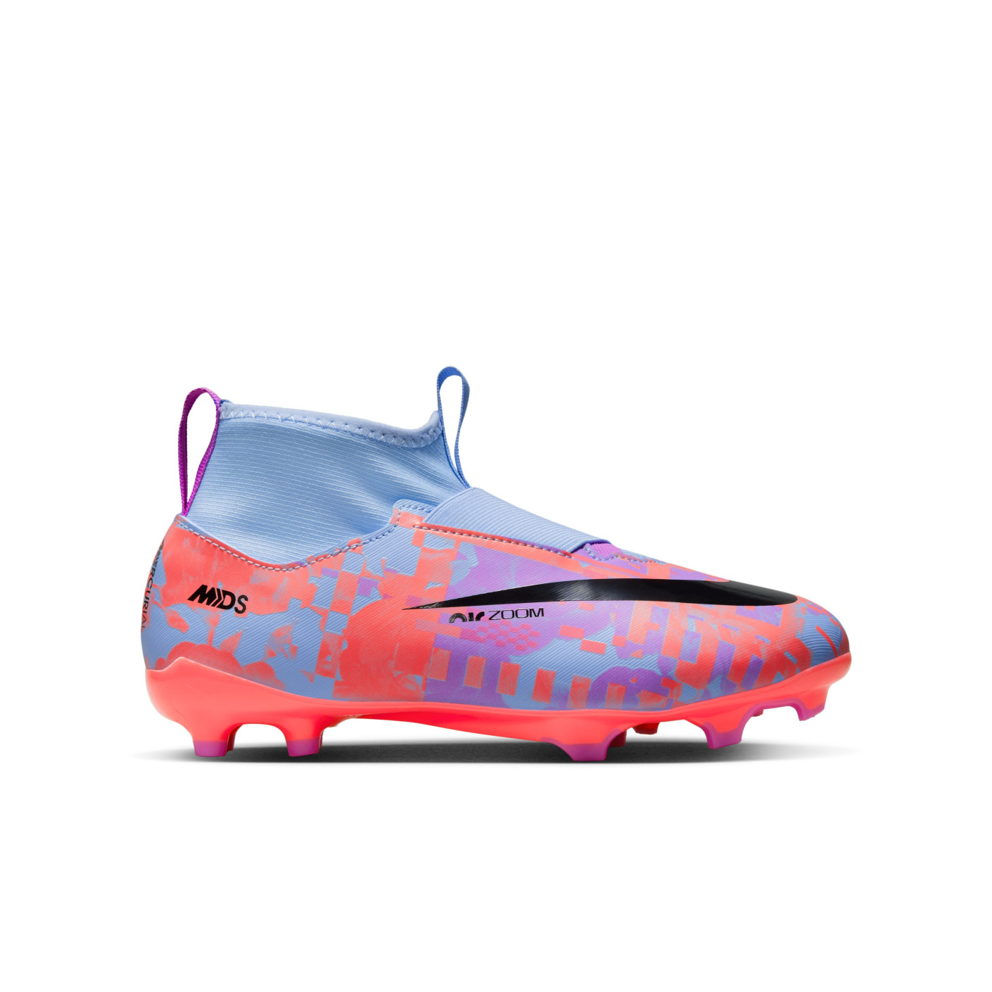 Nike Zoom Mercurial Superfly 9 Academy MDS Gazon Naturel Gazon Artificiel Chaussures de Foot (MG) Enfants Bleu Mauve Rose