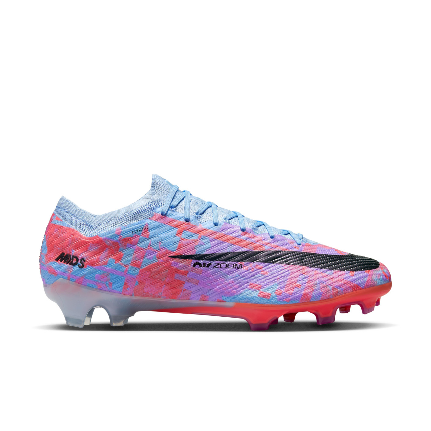 Nike Zoom Mercurial Vapor 15 Elite MDS Gazon Naturel Chaussures de Foot (FG) Bleu Mauve Rose