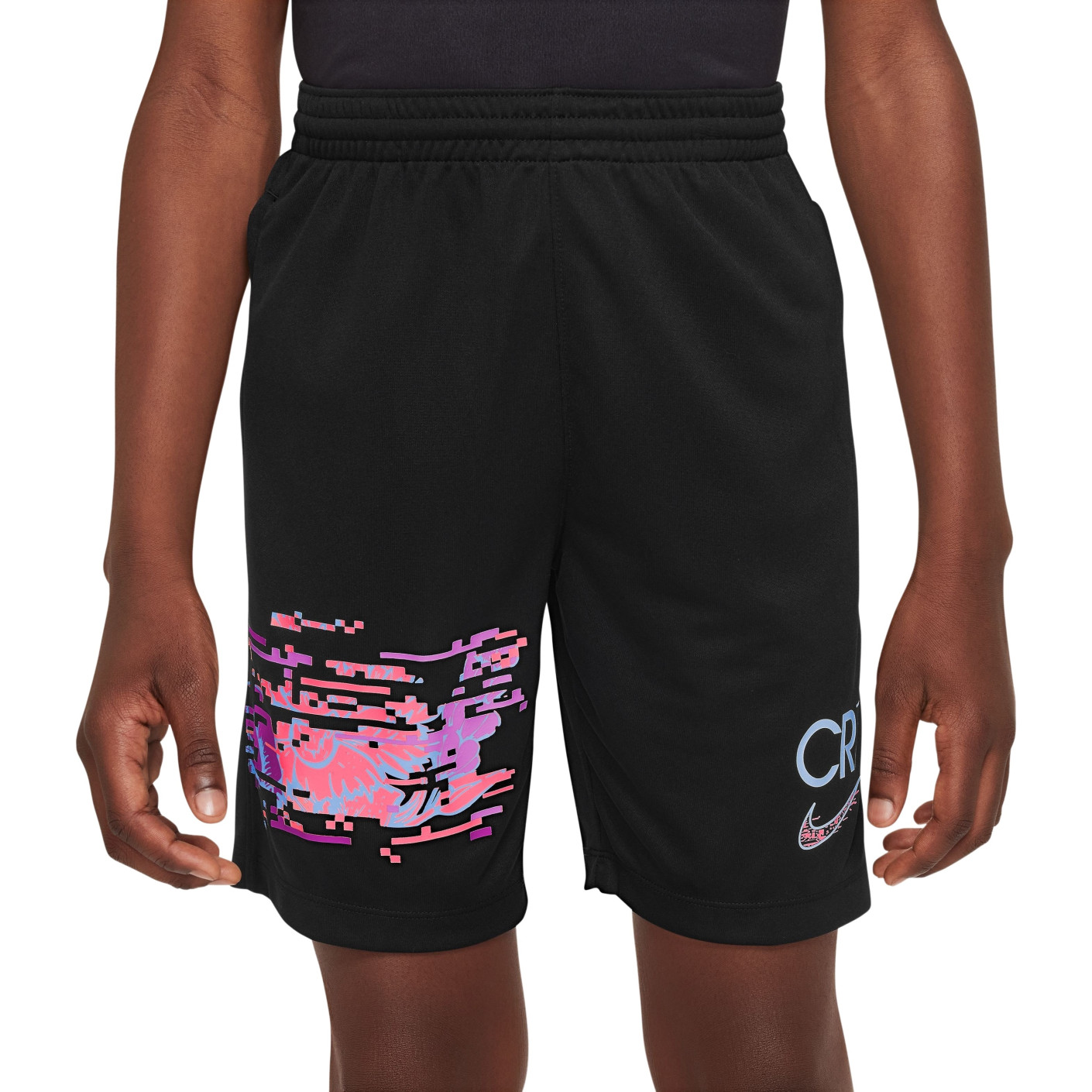 Nike CR7 Short d'Entraînement Enfants Noir Rose Bleu