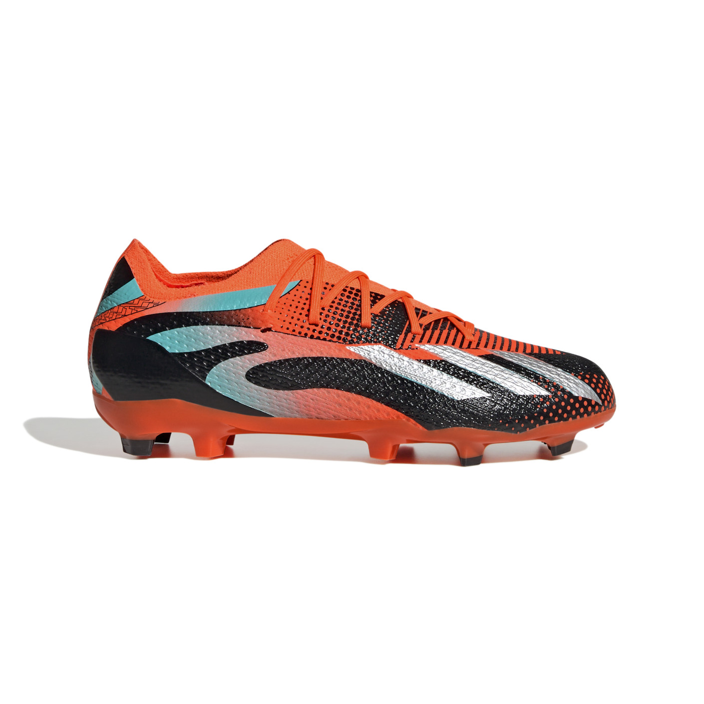 adidas X Speedportal.1 Messi Gazon Naturel Chaussures de Foot (FG) Enfants Orange Argenté Noir Vert Menthe