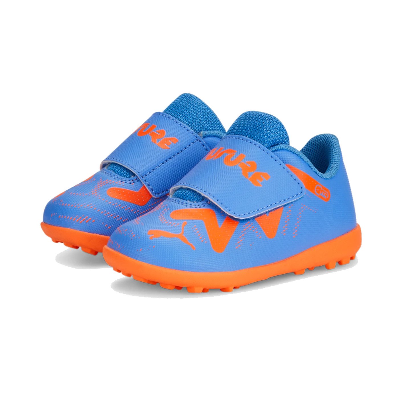 PUMA Future Play Turf Chaussures de Foot (TF) Bébé Tout-Petits Bleu Orange Blanc