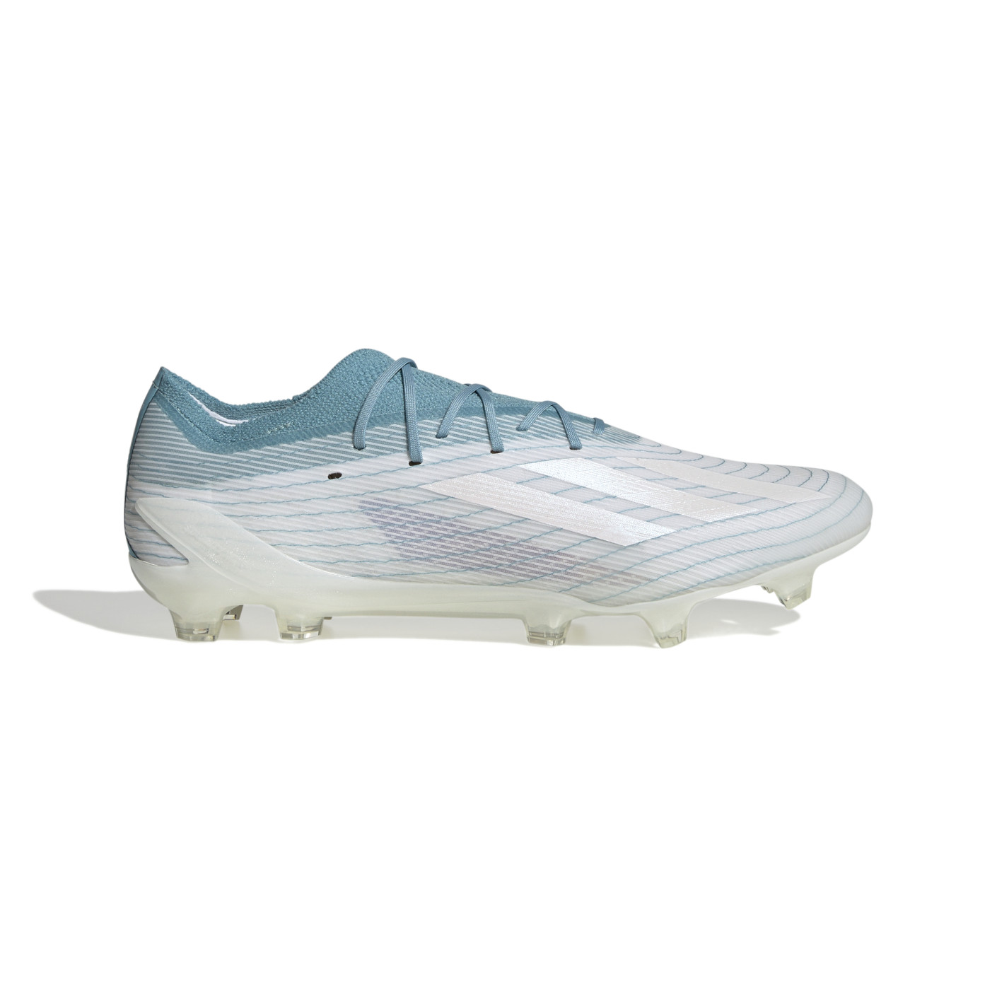 adidas X Speedportal.1 Parley Gras Voetbalschoenen (FG) Wit Lichtblauw